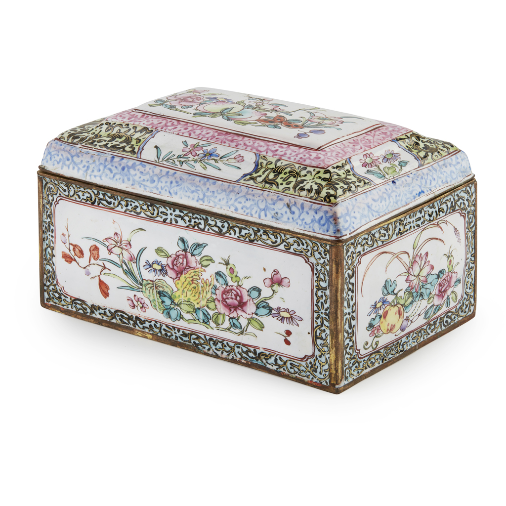 CANTON ENAMEL BOX AND COVER