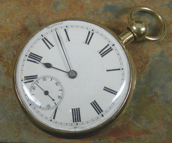 A late Victorian 18ct gold open faced pocket watch,