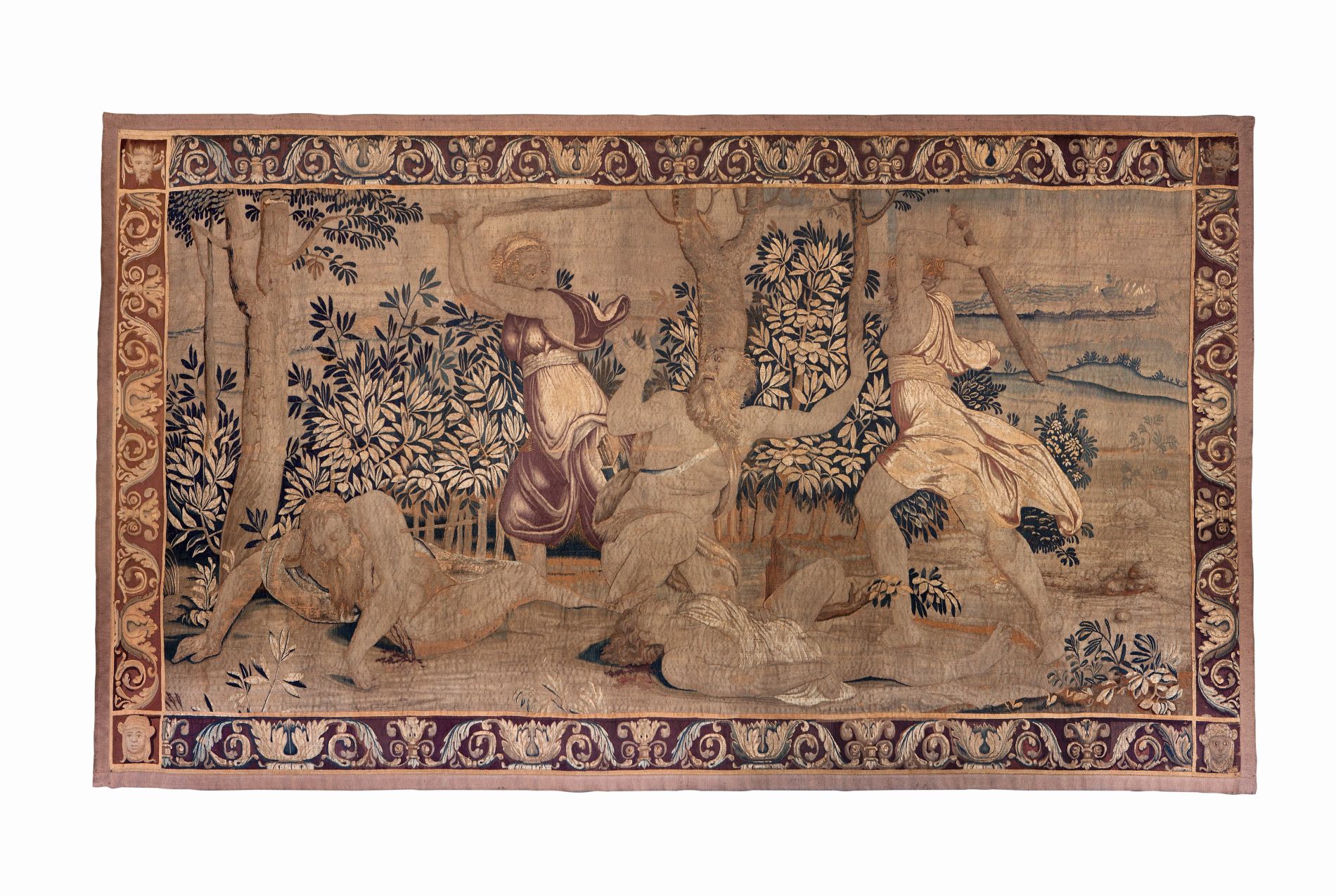 FLEMISH MYTHOLOGICAL TAPESTRY OF THE DEATH OF PENTHEUS