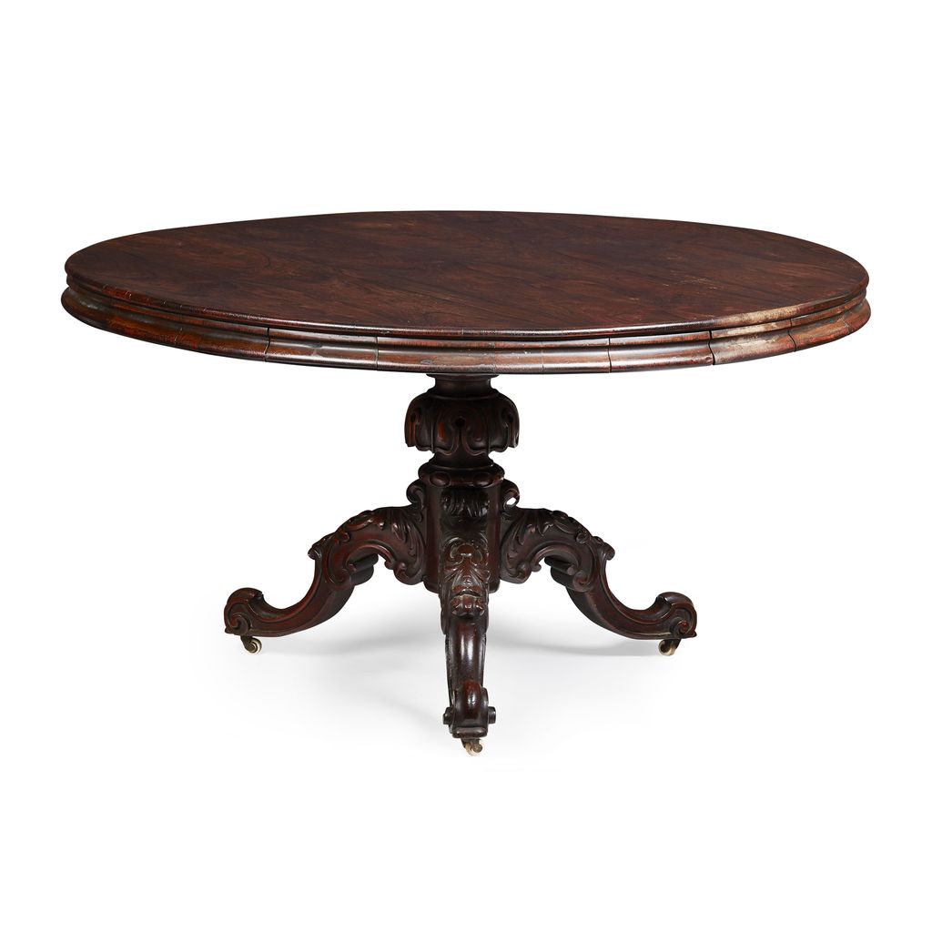 EARLY VICTORIAN ROSEWOOD BREAKFAST TABLE