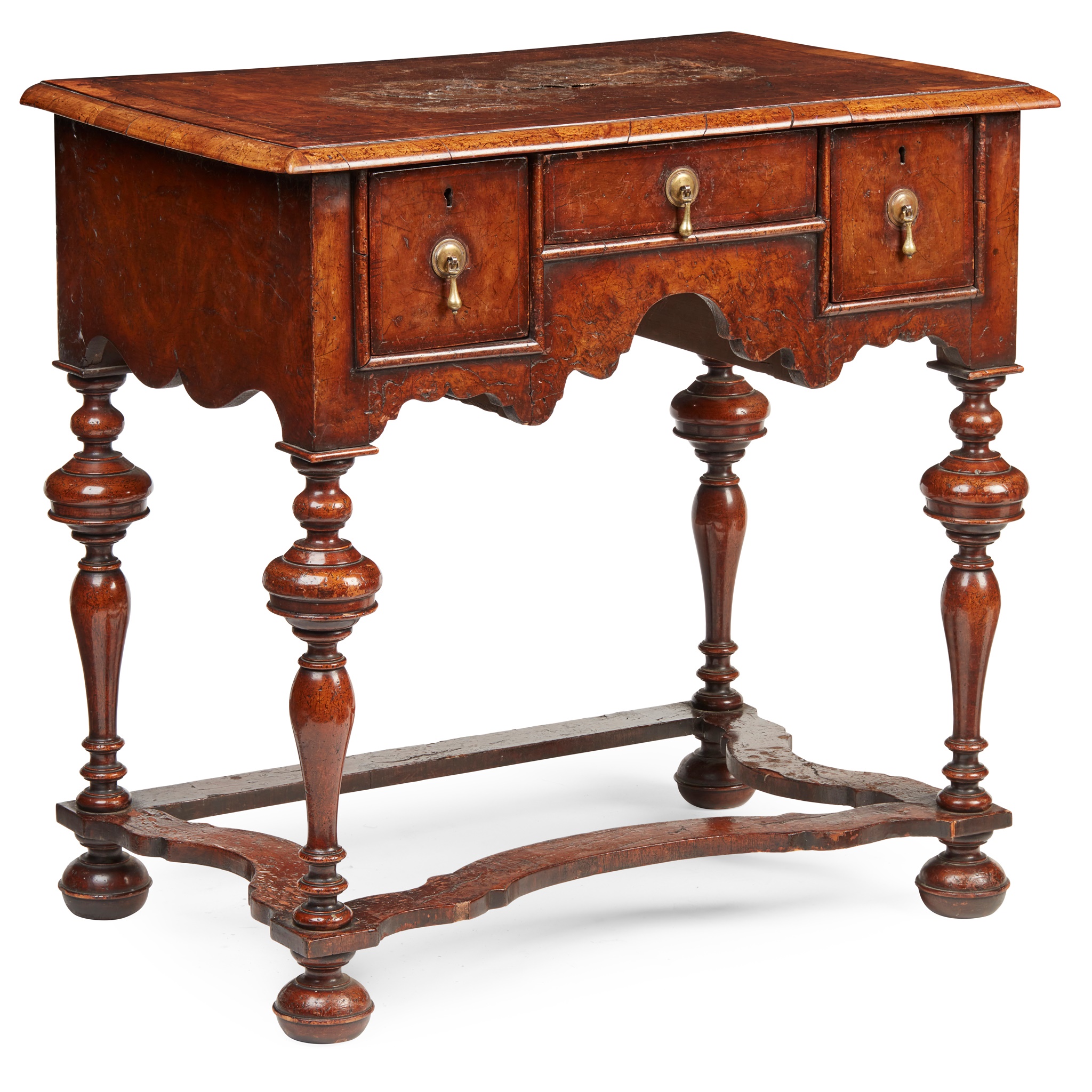 QUEEN ANNE BURR OAK LOWBOY