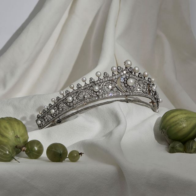 The Airlie Tiara: A late 19th century pearl and diamond tiara