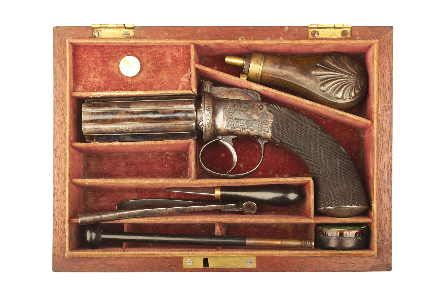 GOOD CASED PEPPERBOX PERCUSSION REVOLVER