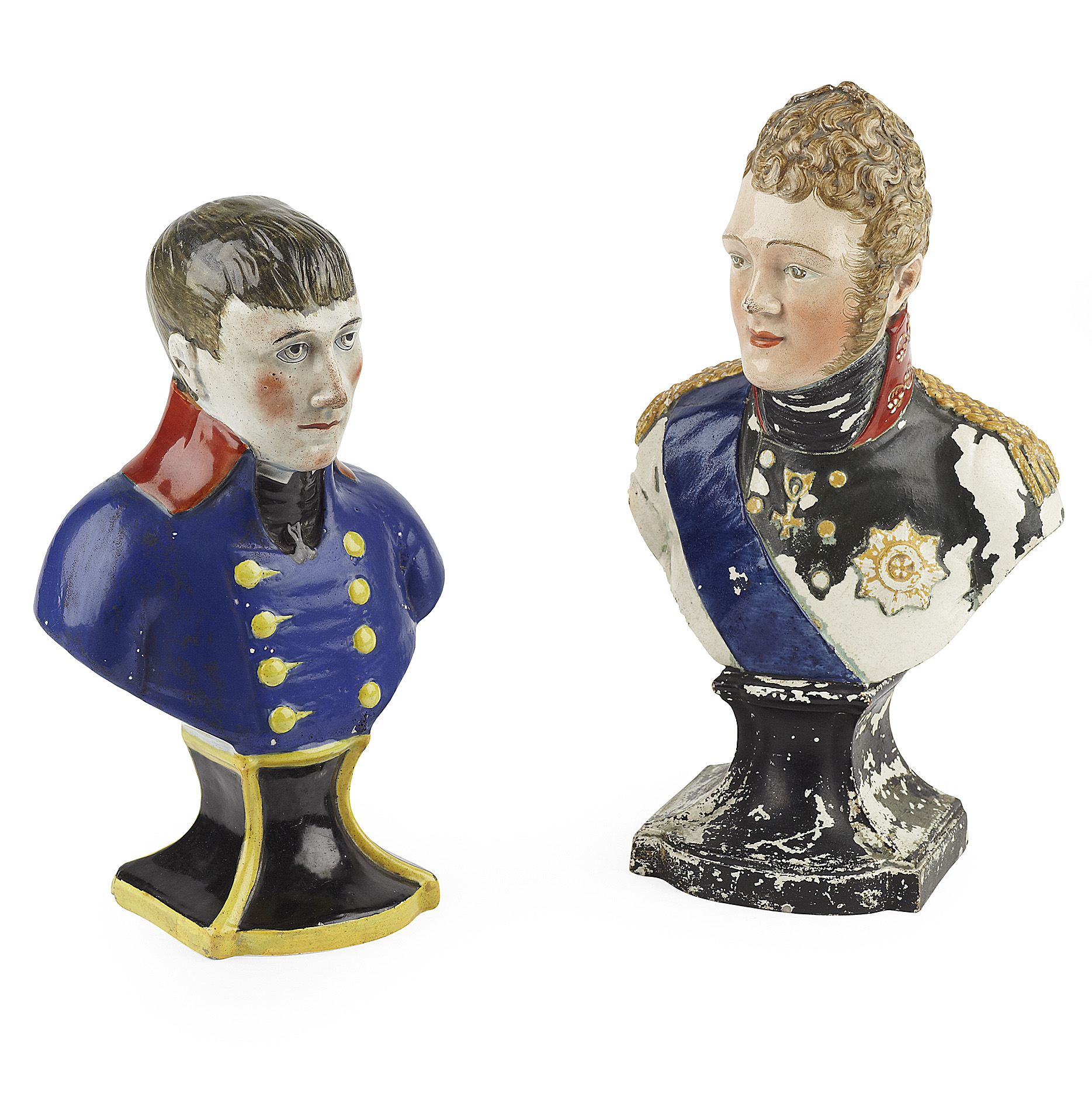 STAFFORDSHIRE POTTERY BUST OF ALEXANDER I OF RUSSIA