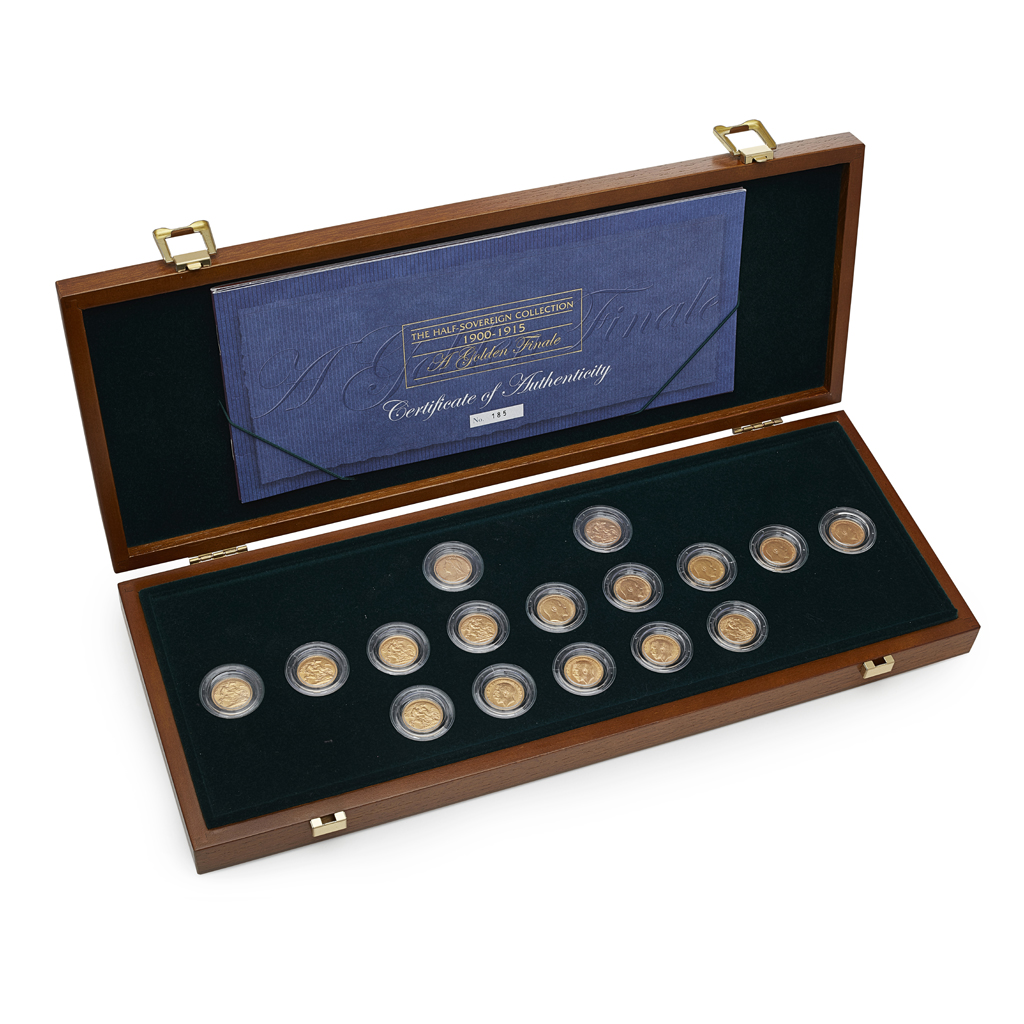 U.K. - A cased set of sixteen Half Sovereigns 'The Golden Finale'
