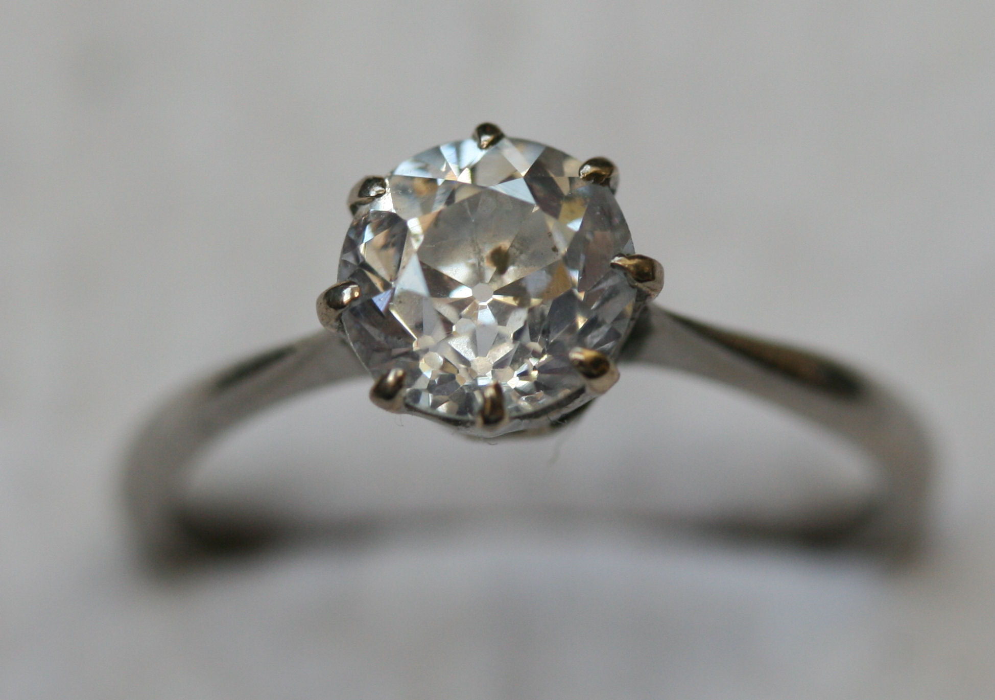 A diamond single-stone ring