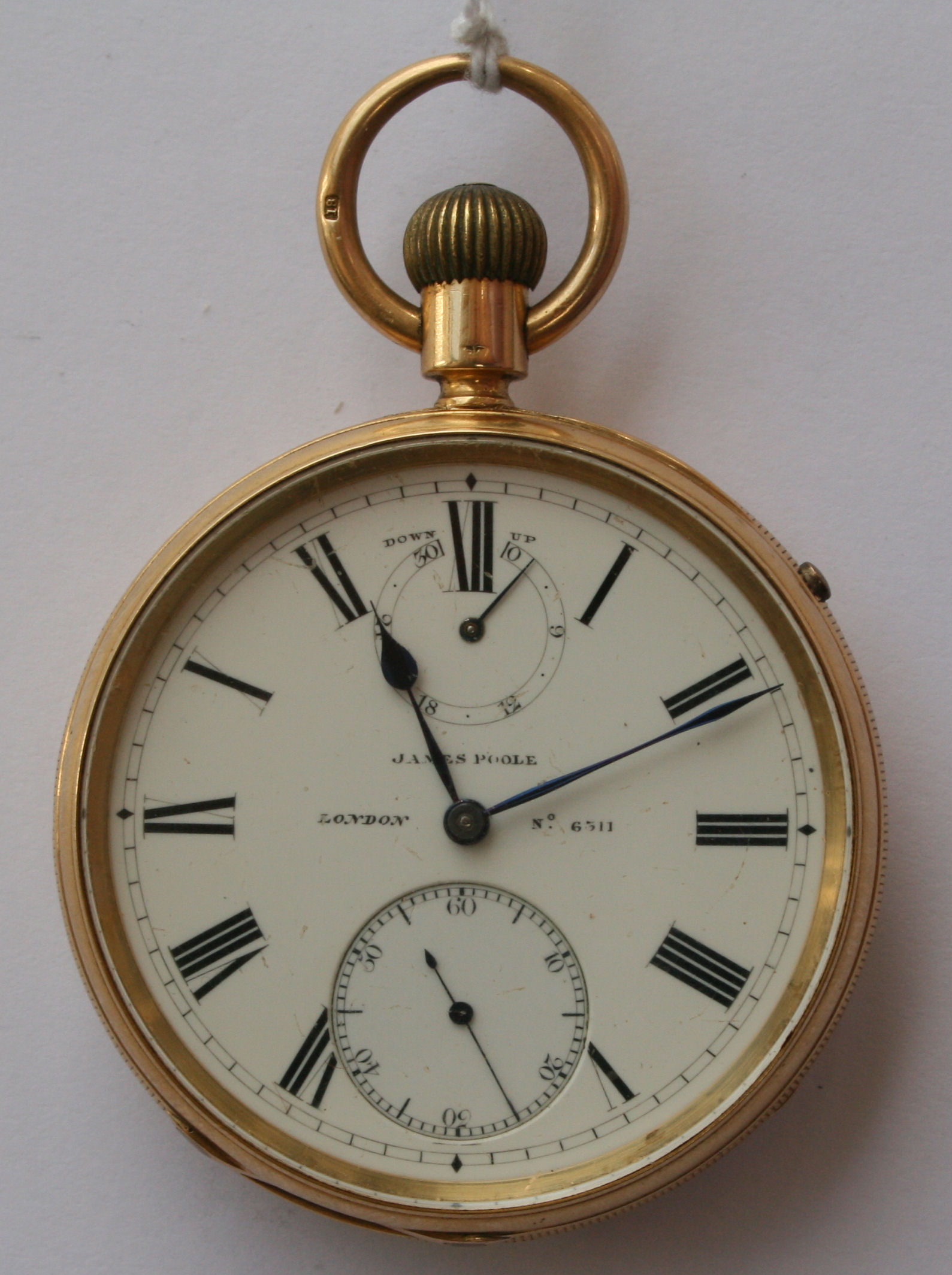 A late 19th century 18ct gold cased pocket watch