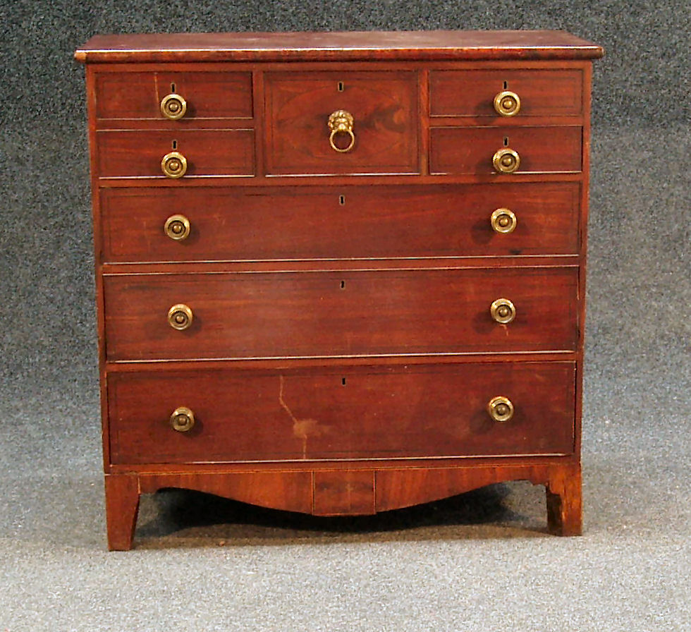 A Regency mahogany chest,