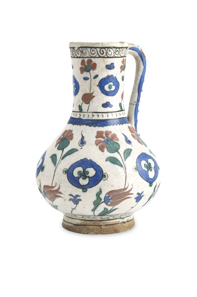 A 16th century Turkish Iznik jug, circa 1580