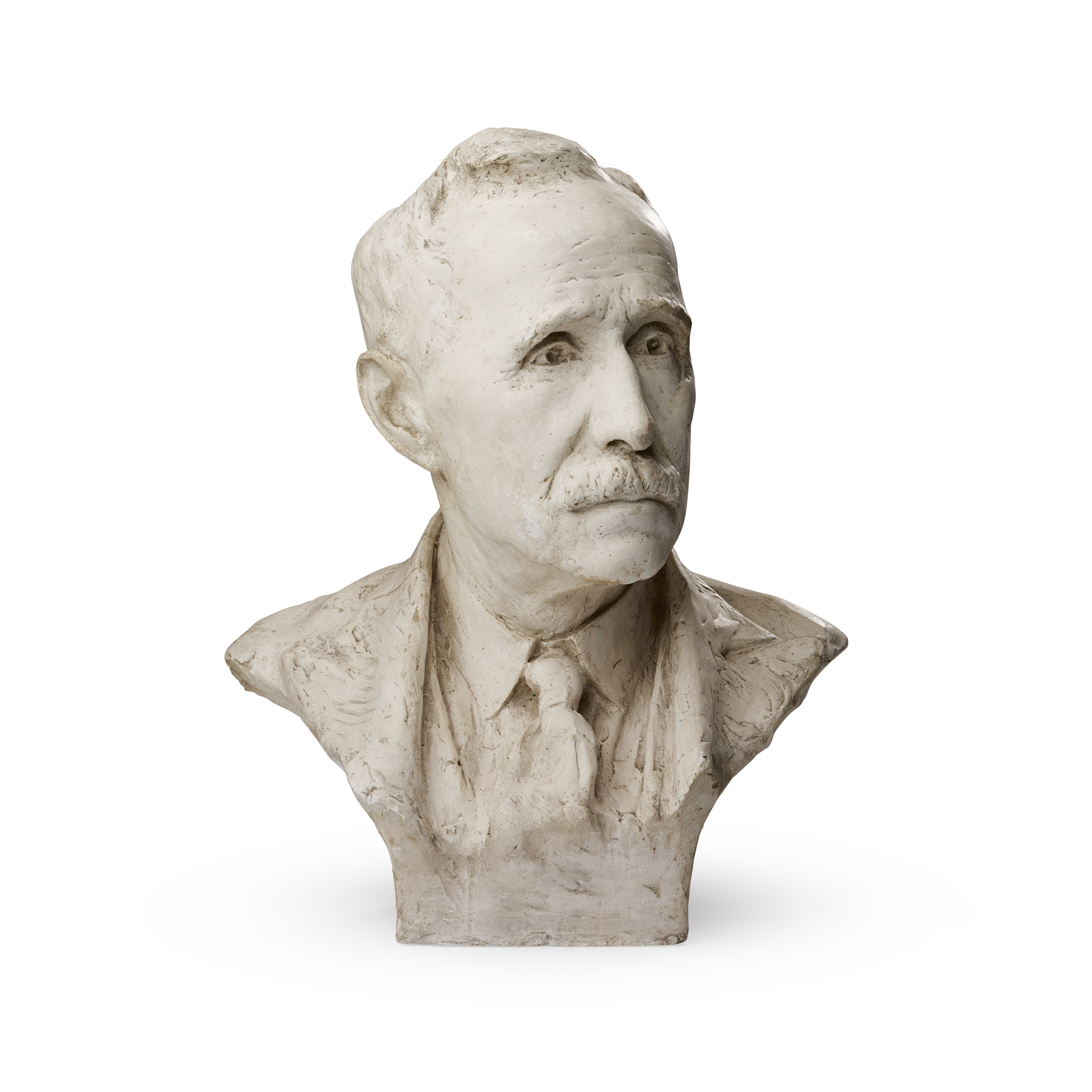 A PLASTER PORTRAIT BUST BY THOMAS J. CLAPPERTON (SCOTTISH 1879-1962)