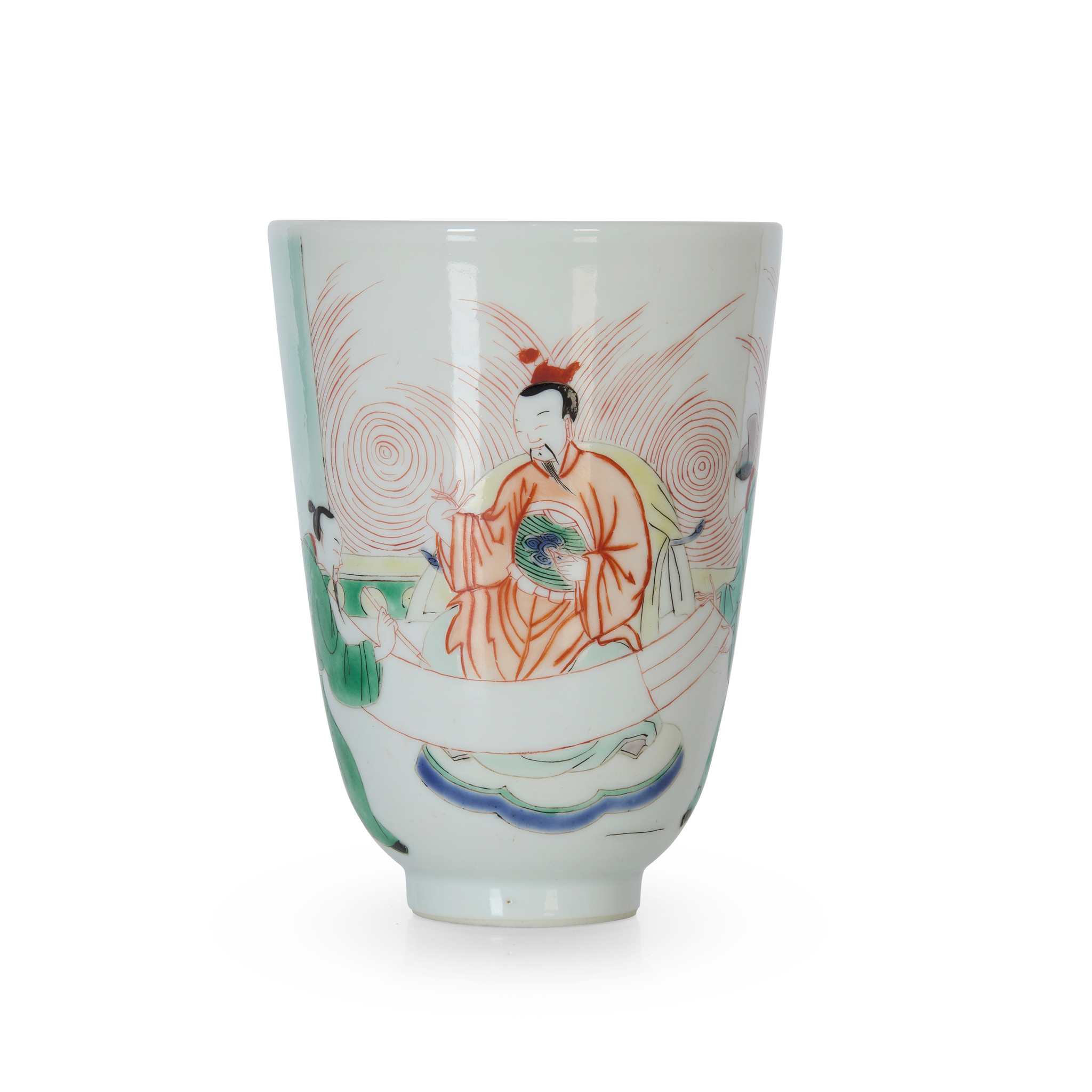 CHINESE WUCAI 'FIGURAL' CUP
