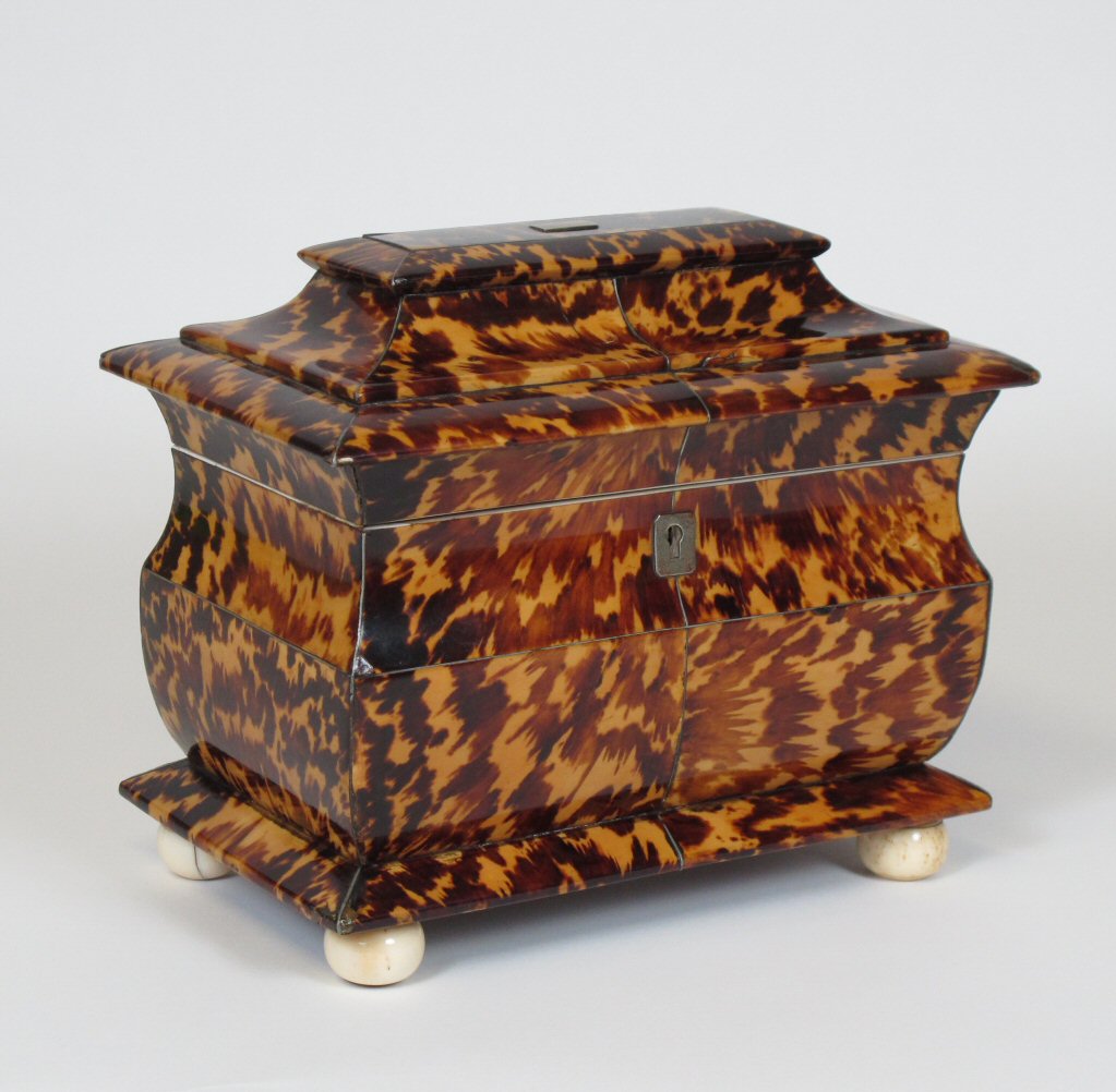 TORTOISESHELL TEA CADDY