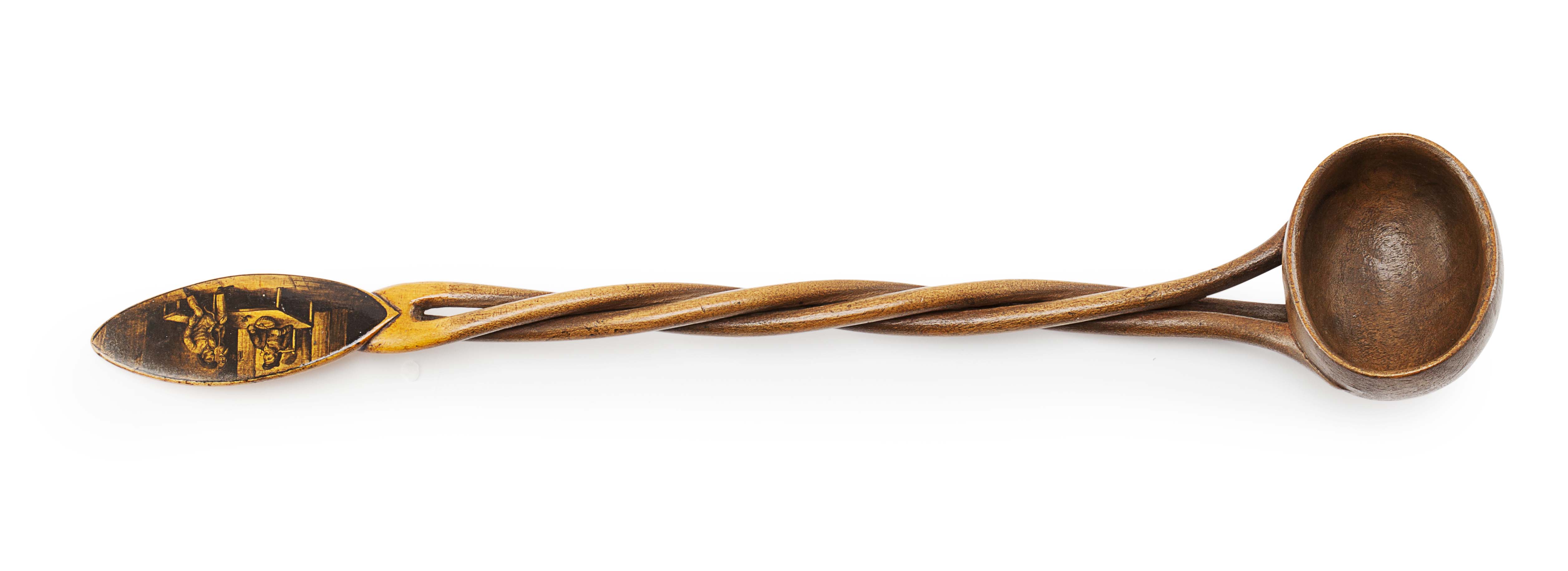 A MAUCHLINE WARE LADLE