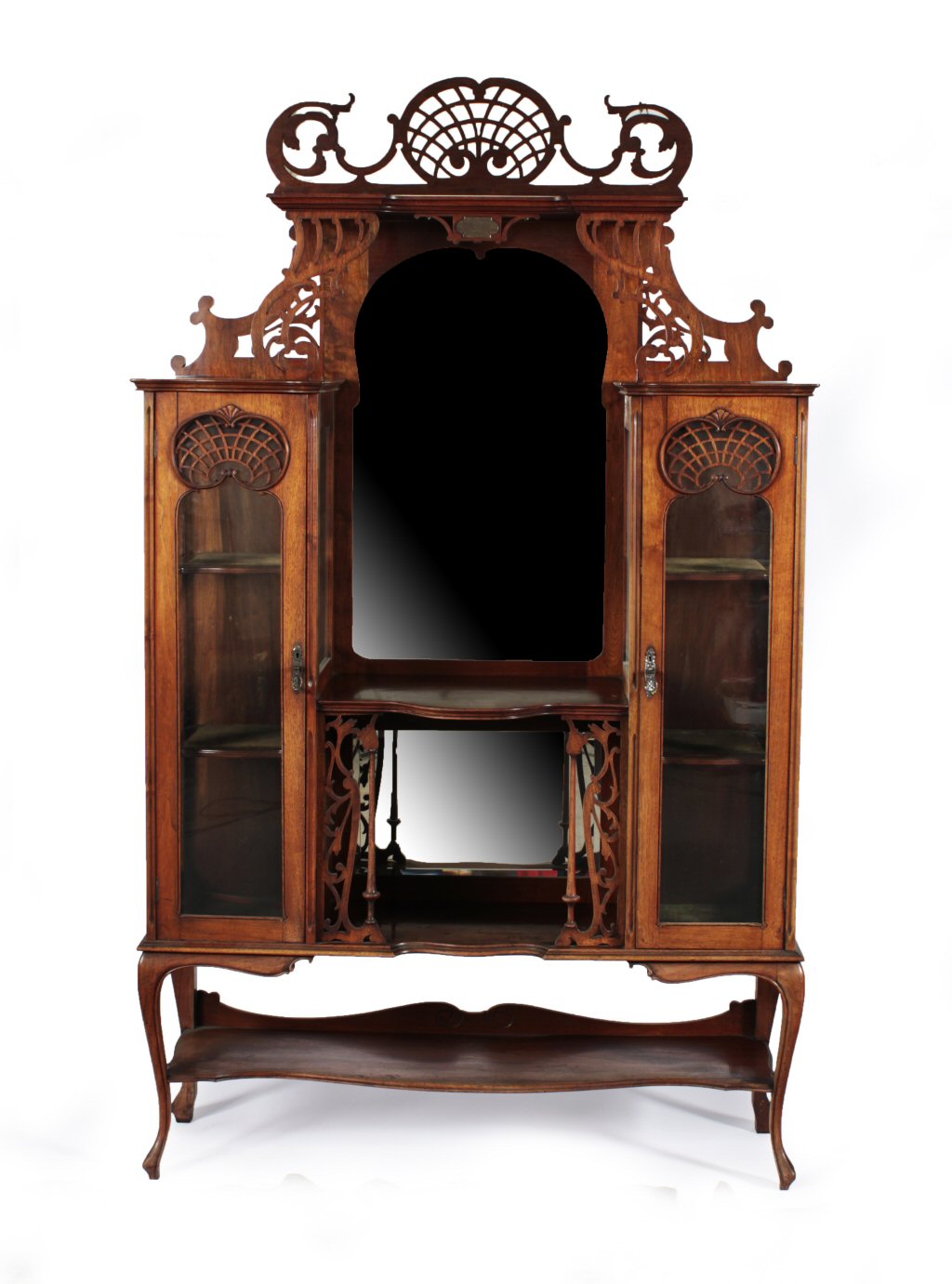 EDWARDIAN ROSEWOOD DISPLAY CABINET