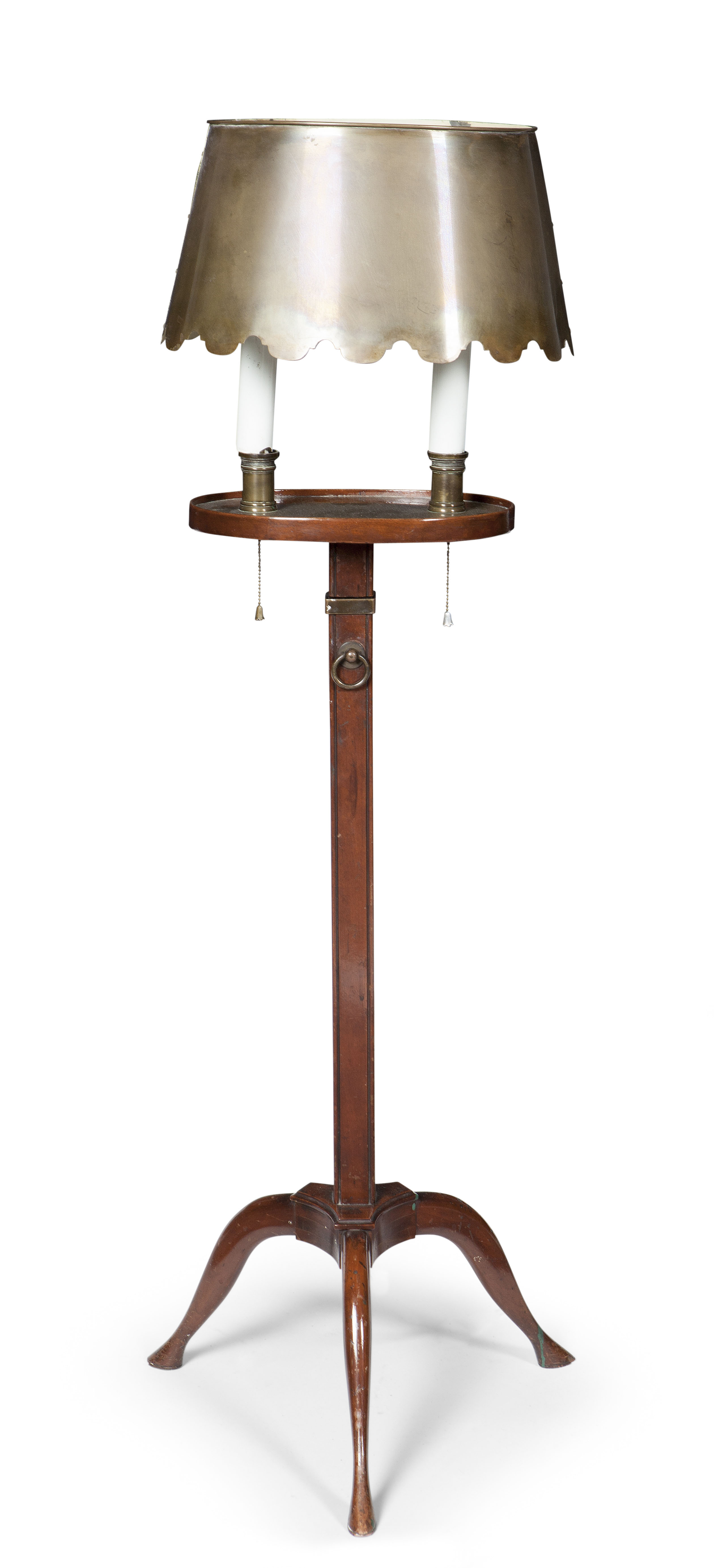 GEORGE III STYLE MAHOGANY STANDARD LAMP