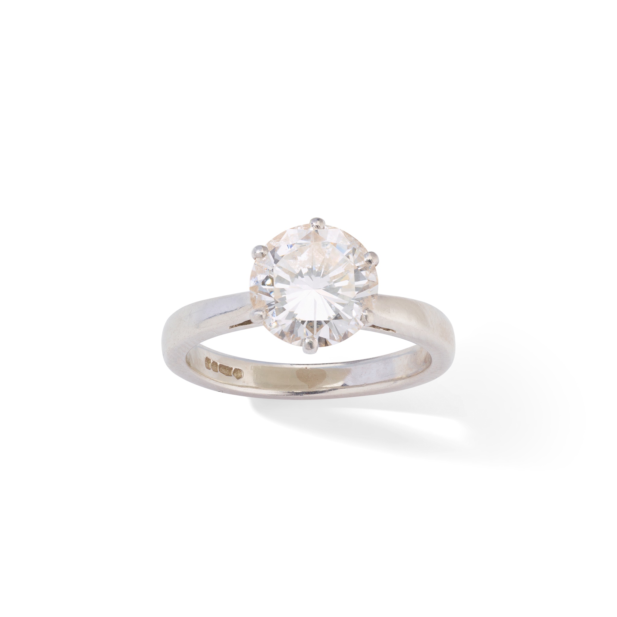 A diamond single-stone ring