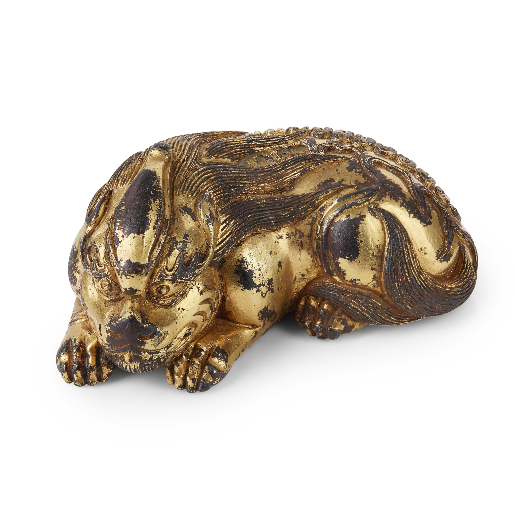 GILT-BRONZE 'LUDUAN' PAPERWEIGHT