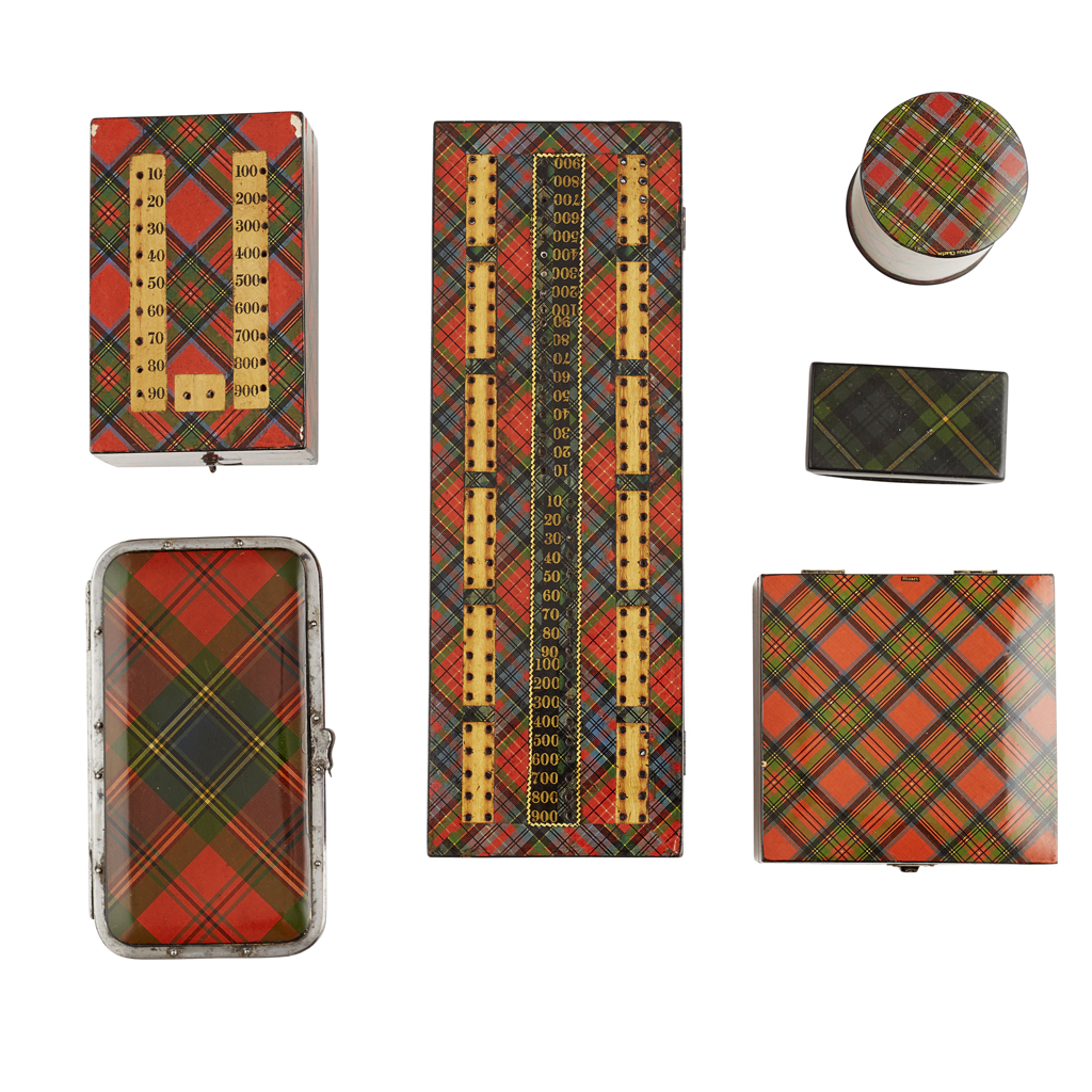 A GROUP OF MAUCHLINE 'TARTAN WARE'