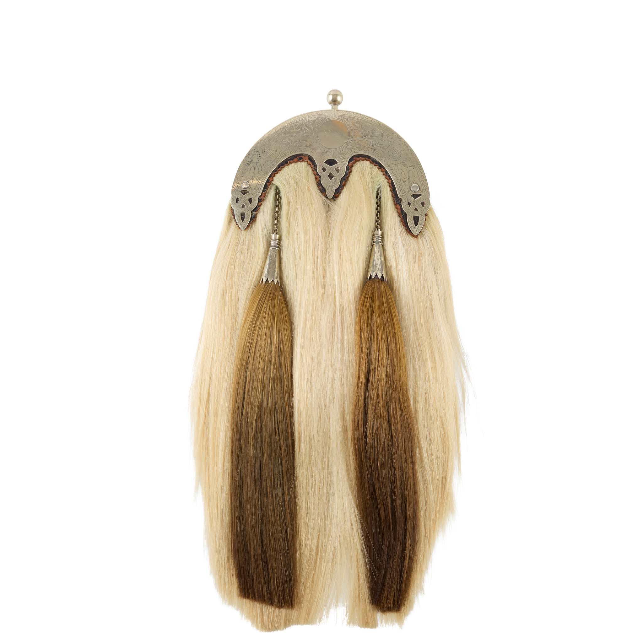 AN EDWARDIAN GOAT HAIR SPORRAN