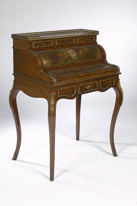 An late 19th century rosewood bonheur de jour