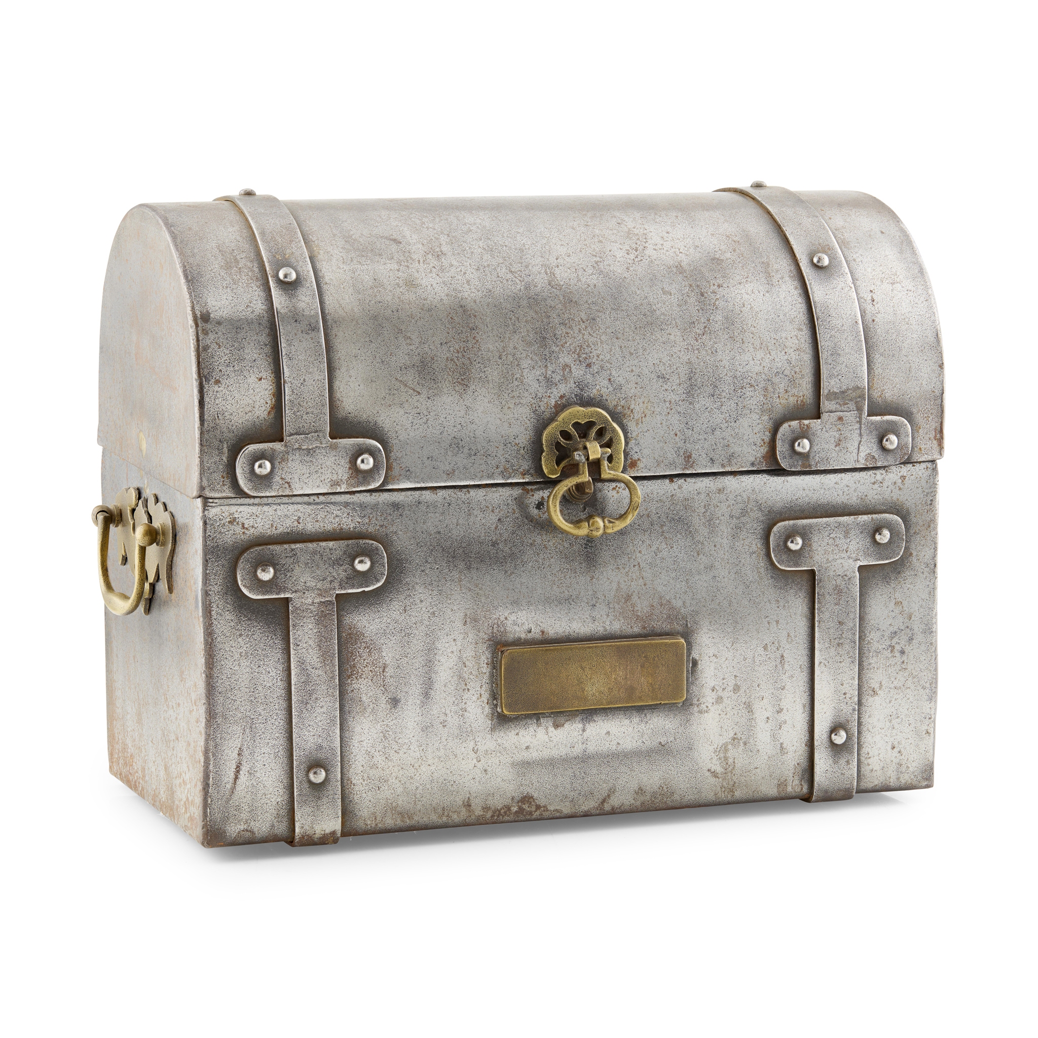 GEORGIAN STYLE STEEL STRONG BOX