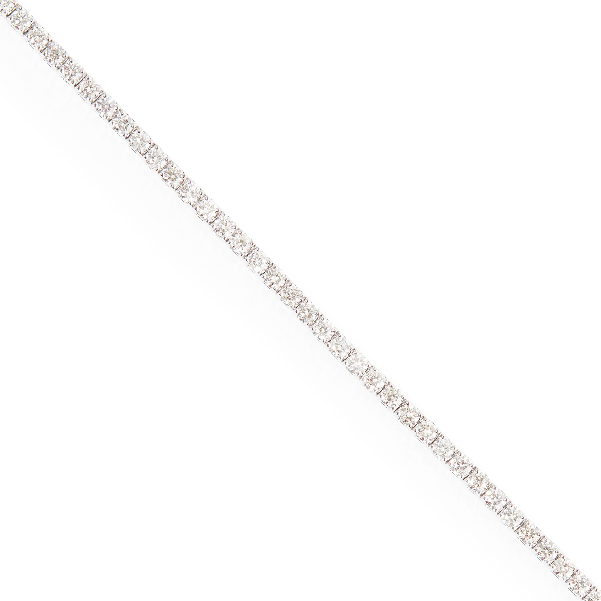A diamond set line bracelet