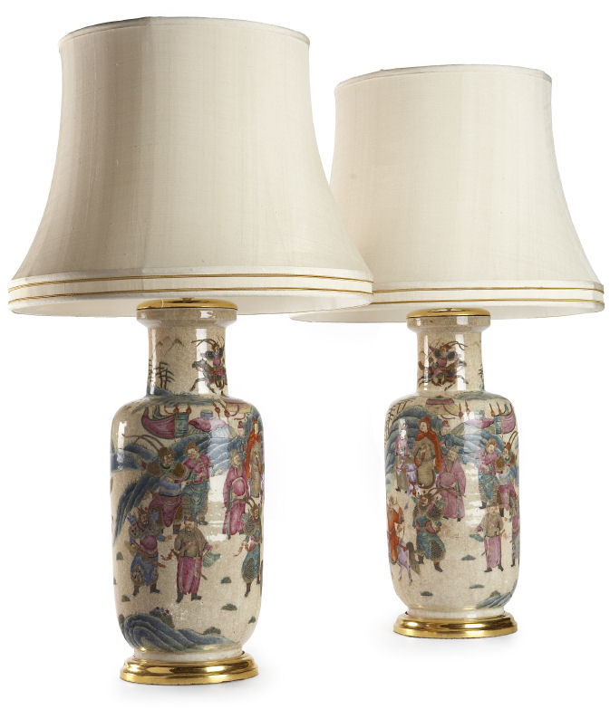 A pair of Chinese famille rose vases