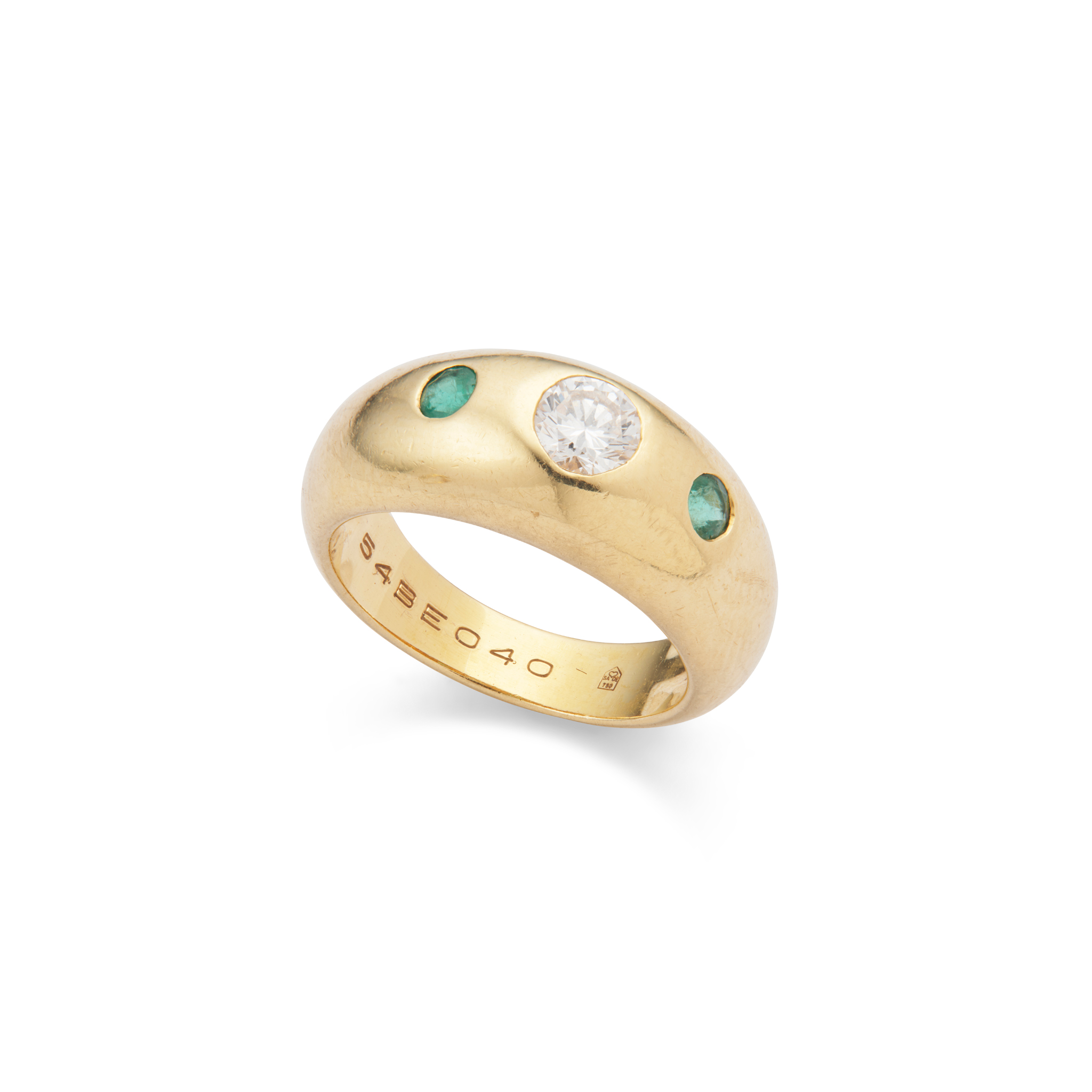 Cartier: An emerald and diamond 'Daphne' ring
