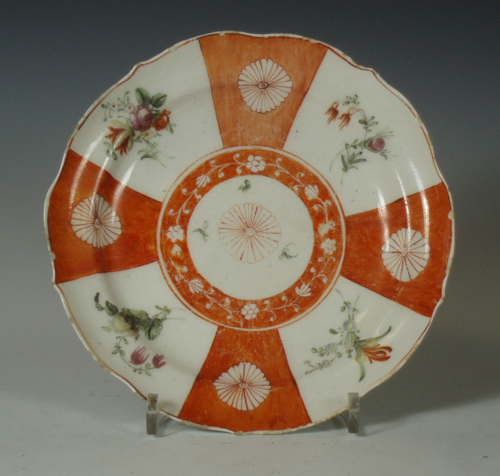 A porcelain plate Possibly by William Littler, West Pans Pottery, circa 1770