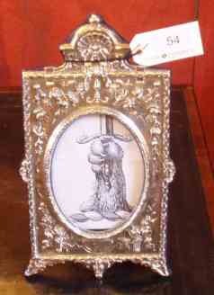 A Neoclassical-style Britannia standard silver photograph frame