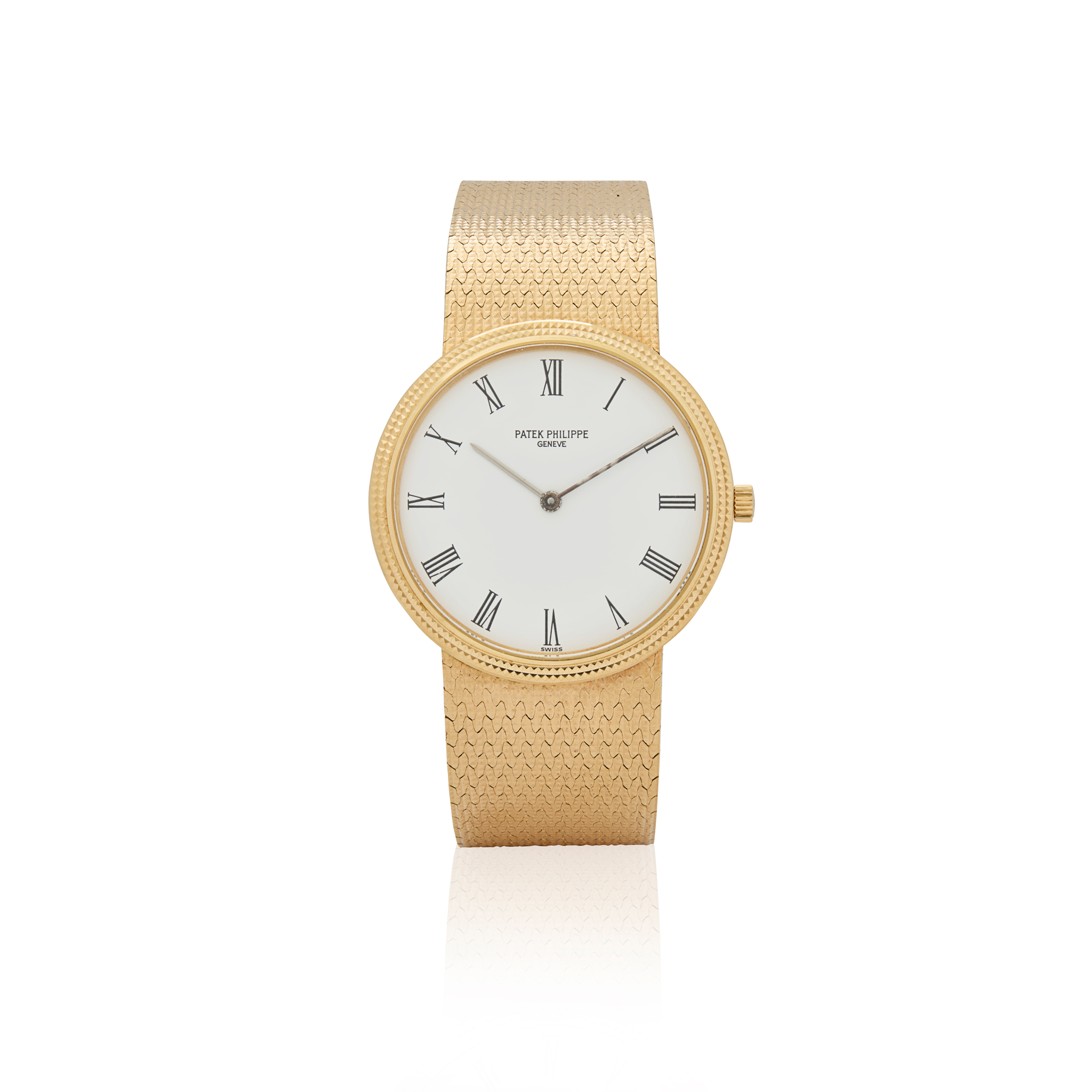 Patek Philippe. A fine 18k gold quartz bracelet watch