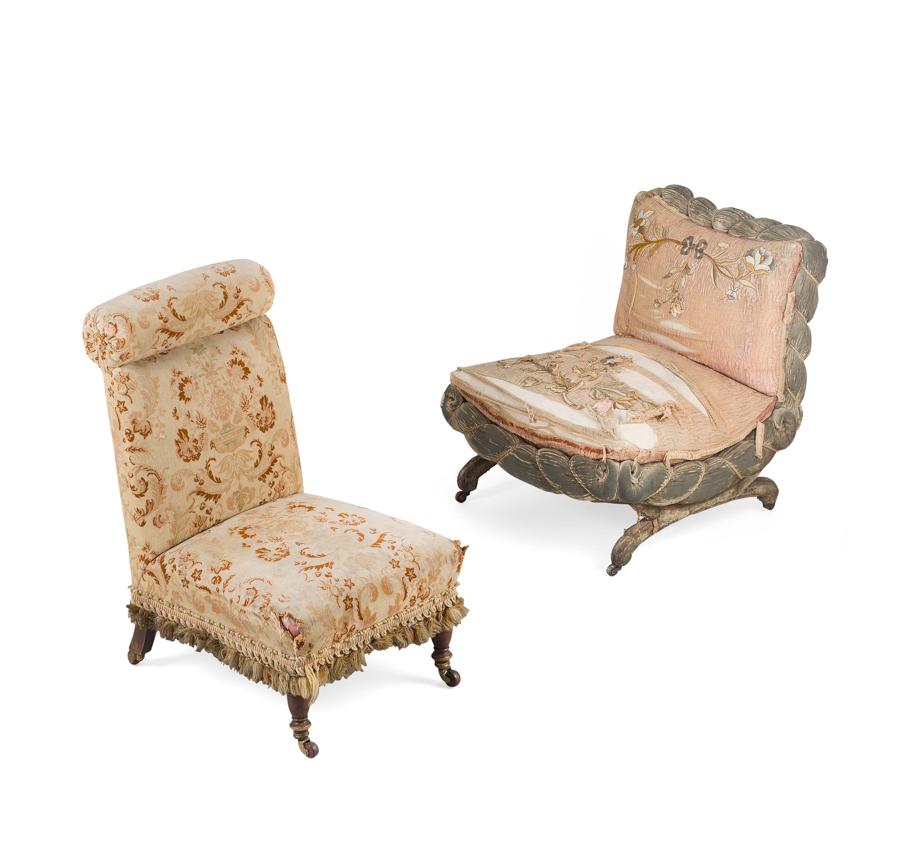 VICTORIAN UPHOLSTERED NURSING CHAIR