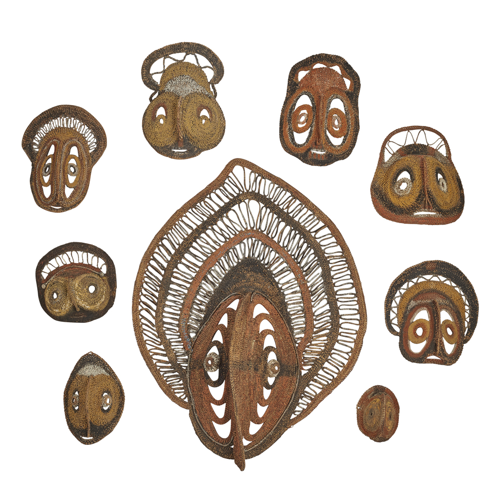 COLLECTION OF ABELAM YAM MASKS