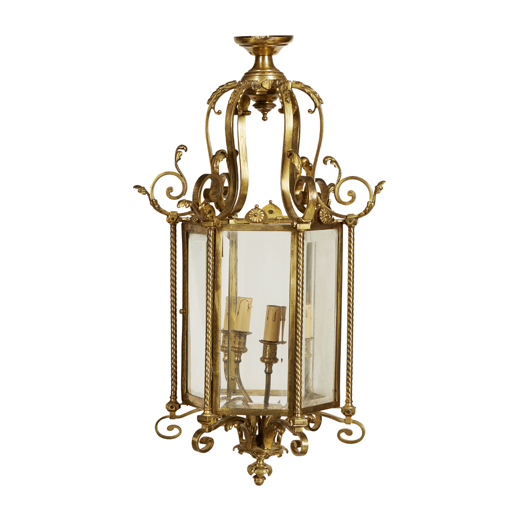 GEORGIAN STYLE BRASS HALL LANTERN