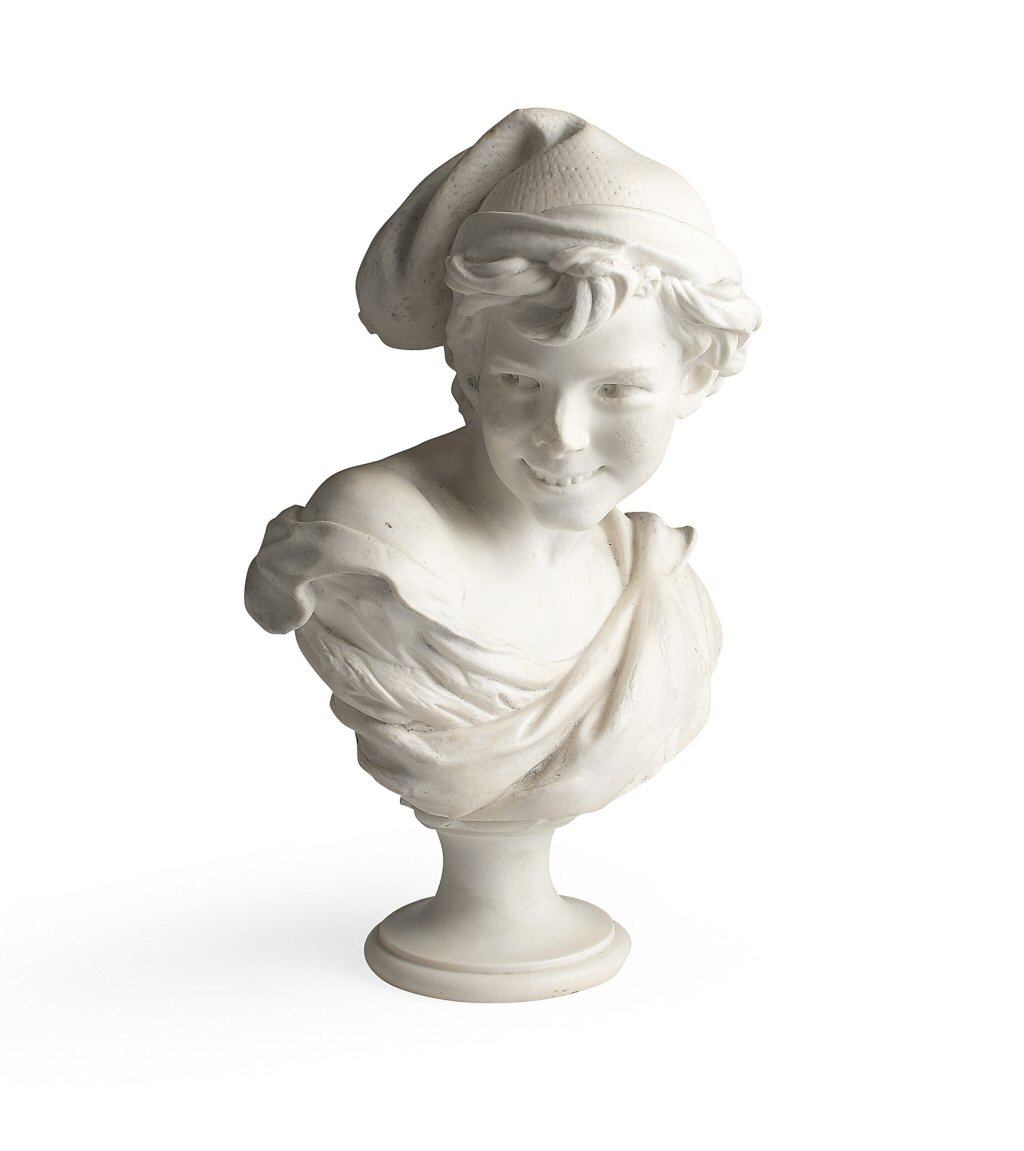 MARBLE BUST, AFTER CARPEAUX