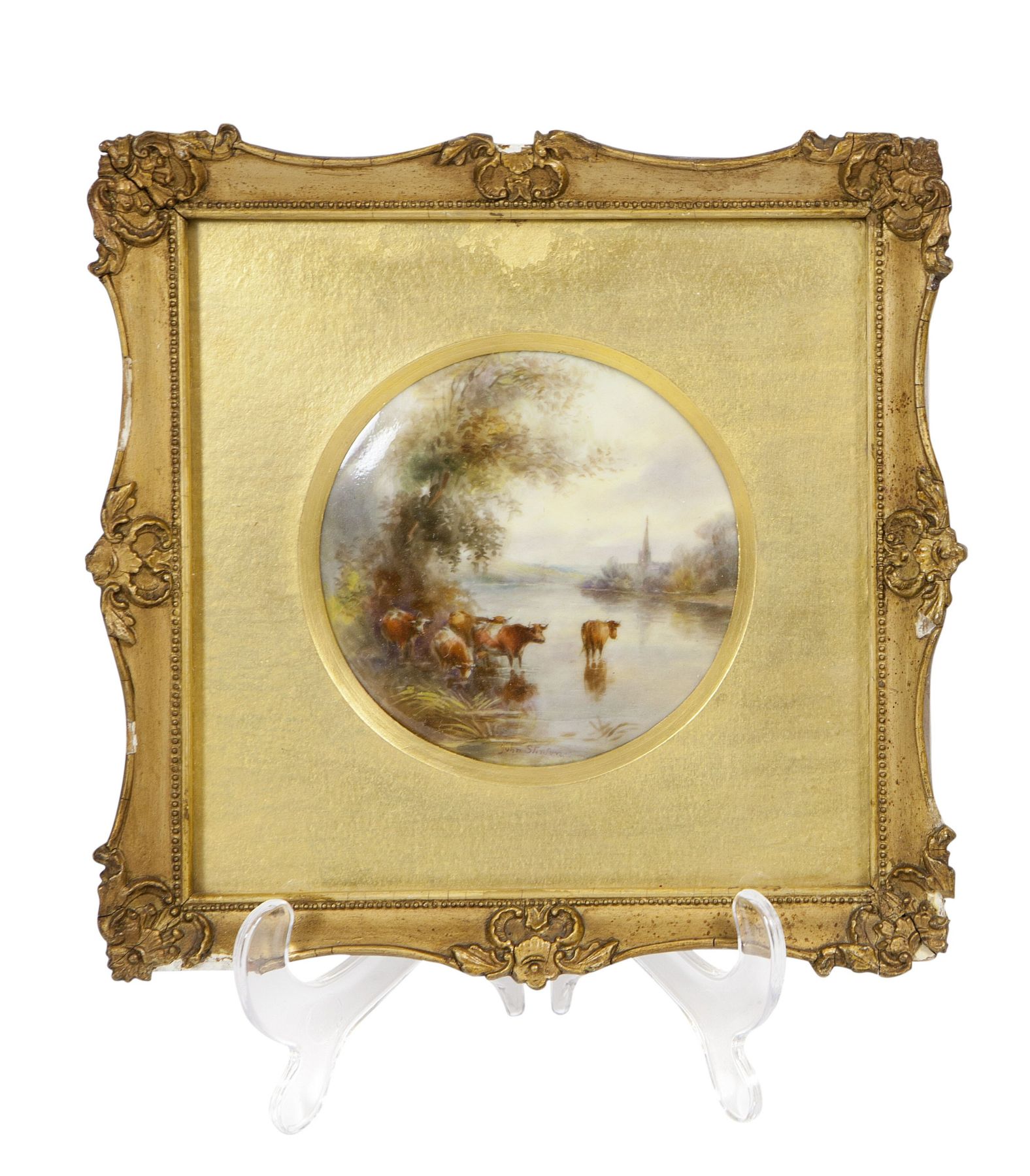 ROYAL WORCESTER PORCELAIN PLAQUE BY JOHN STINTON