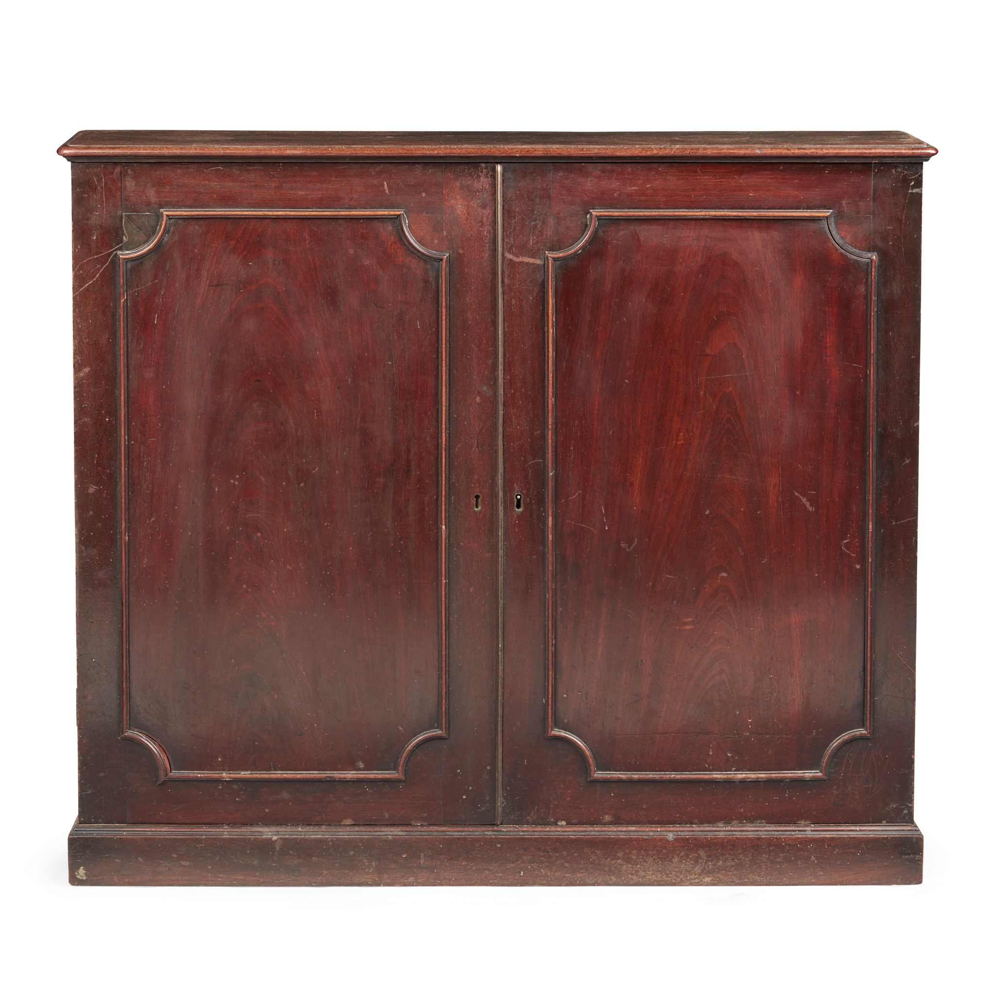 GEORGE III MAHOGANY SMALL ESTATE CABINET