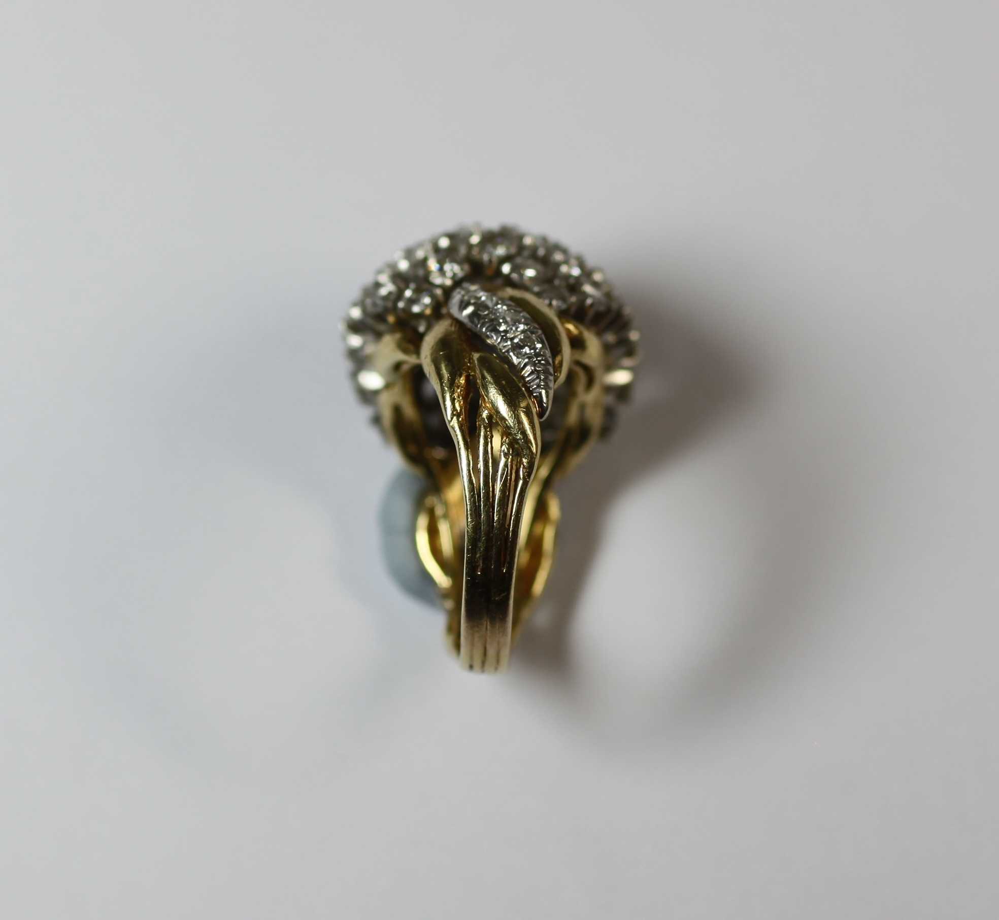 A diamond set cocktail ring