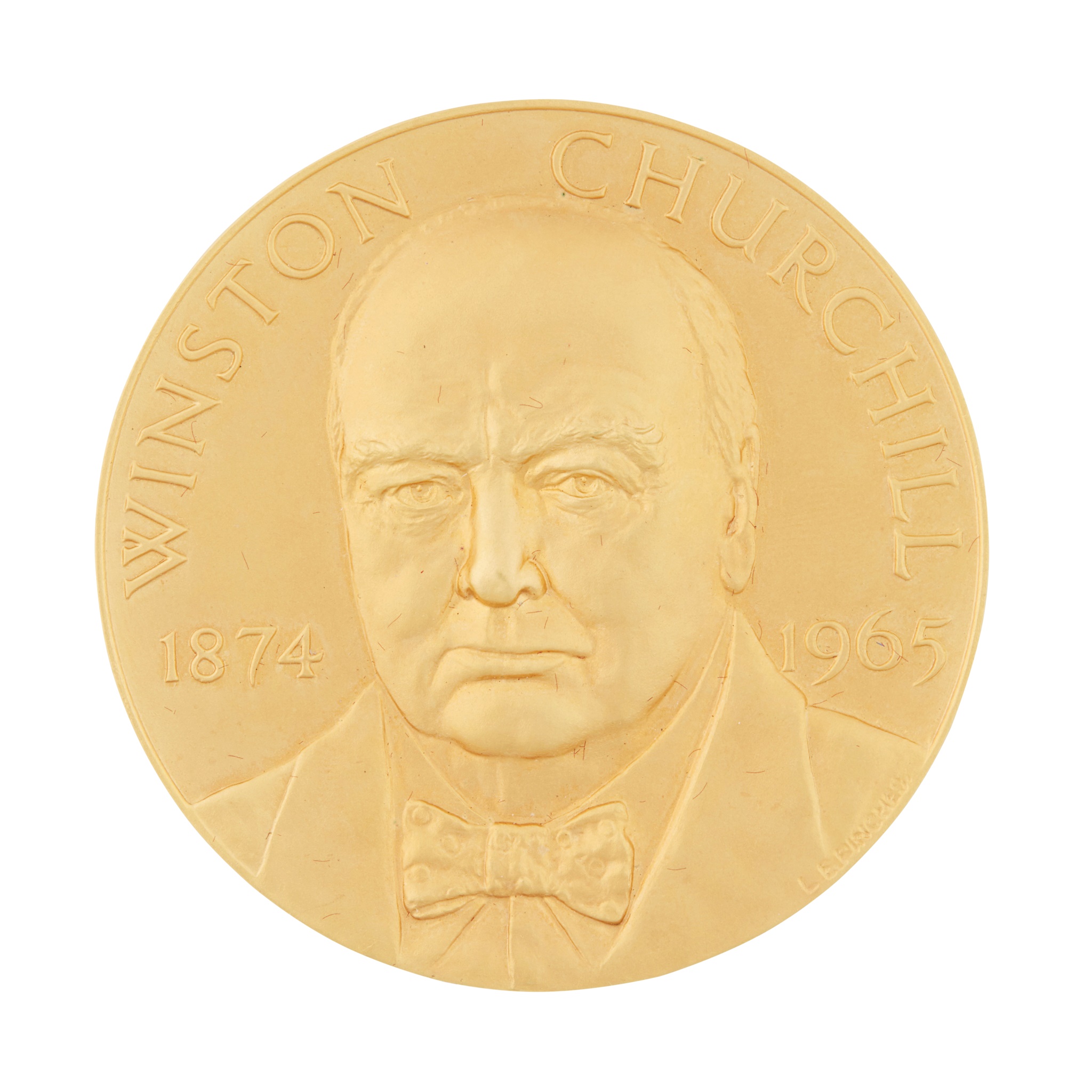 A 22ct gold cased commemorative medal, Sir Winston Churchill