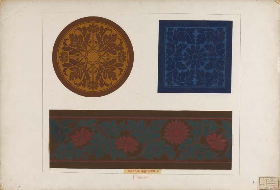 A collection of seven student sketches, circa 1890,