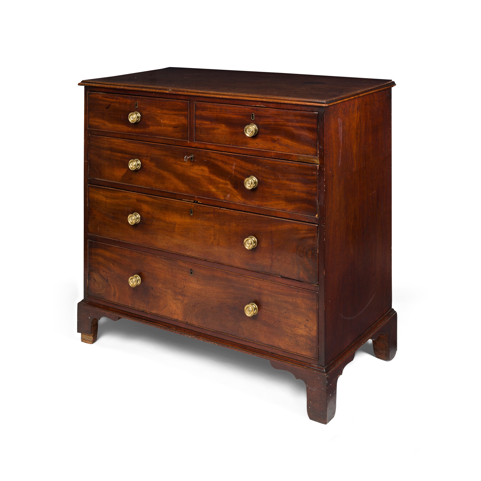 GEORGE III MAHOGANY CHEST OF DRAWERS