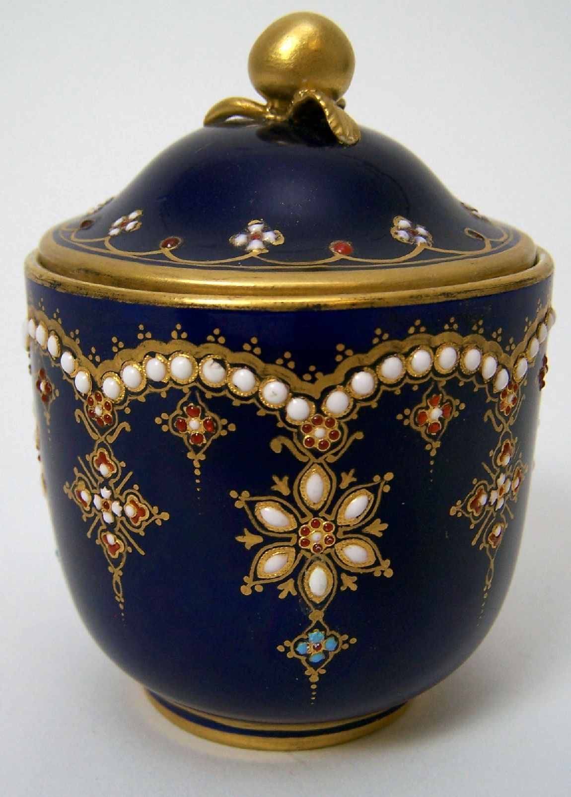 SÈVRES MUSTARD POT AND COVER