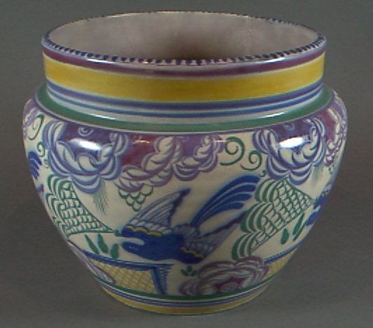 A large Poole pottery jardiniere