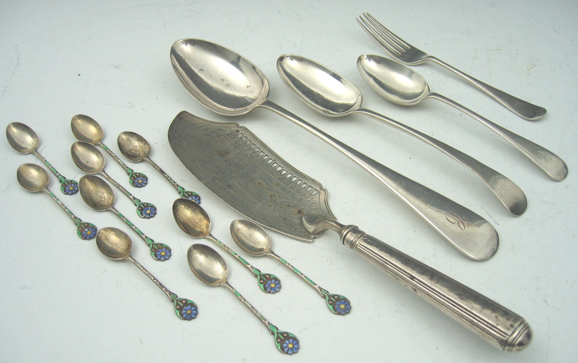 A collection of assorted flatware,