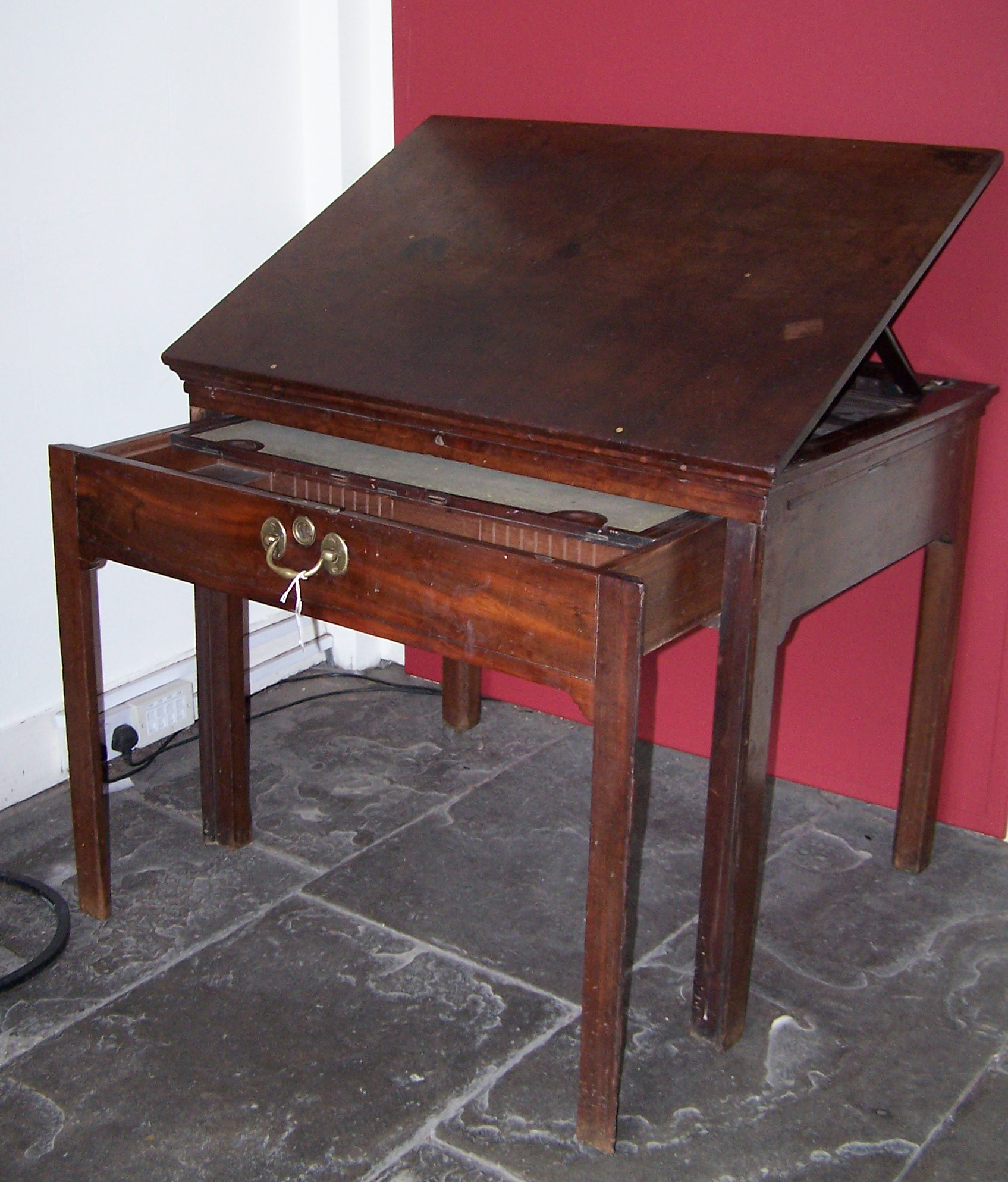 A George III mahogany architects desk circa 1760
