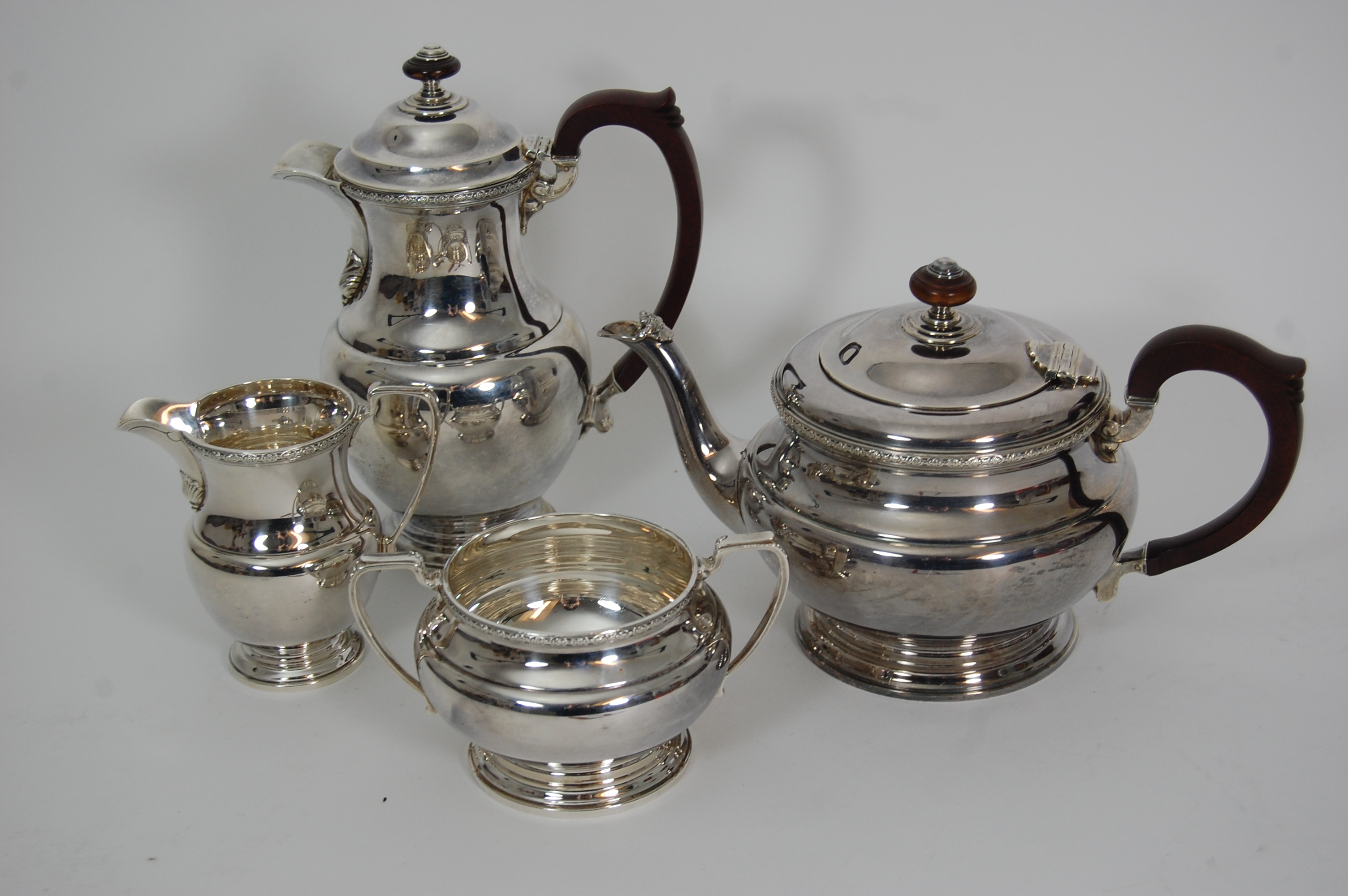 A modern four piece tea service