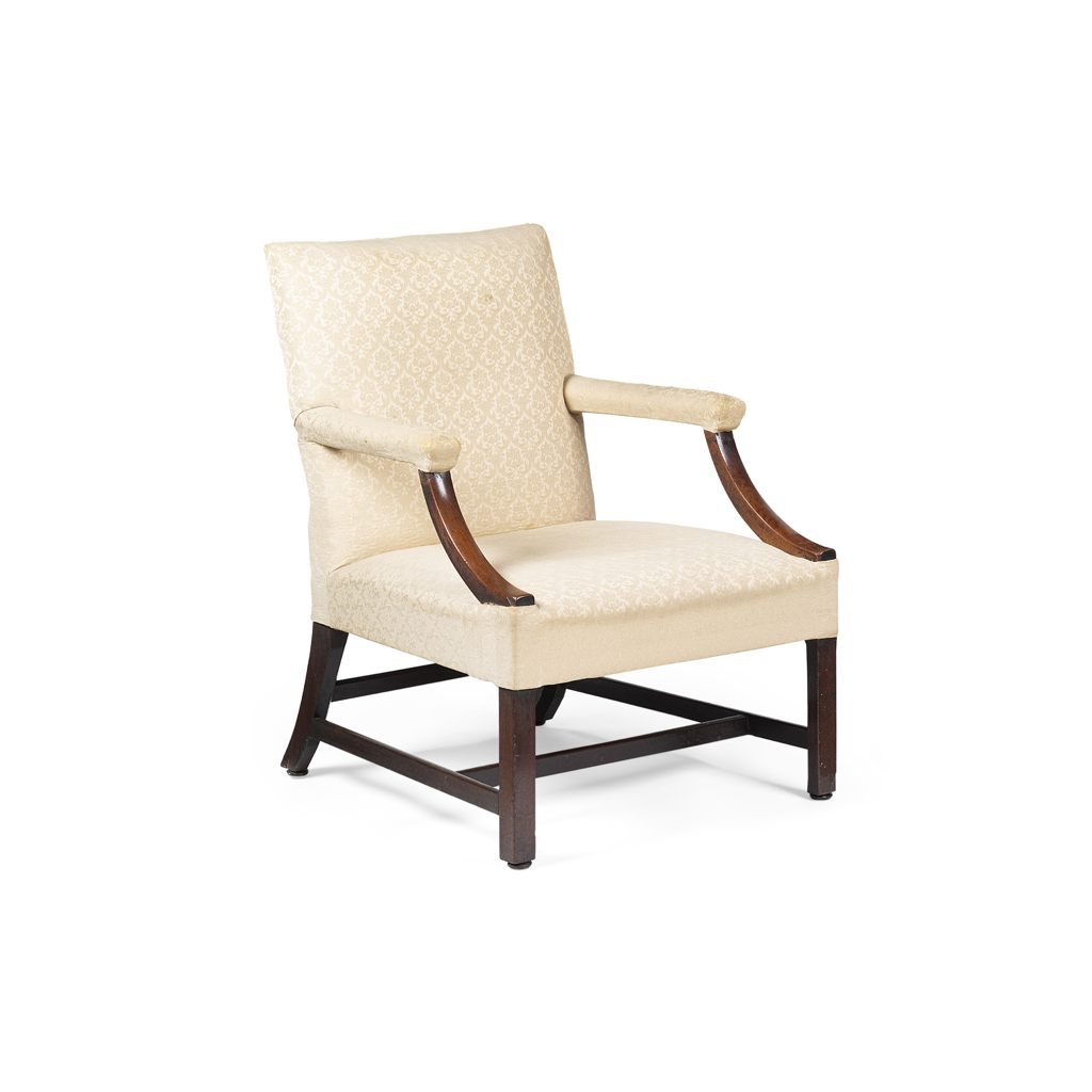 GEORGE III LIBRARY ARMCHAIR