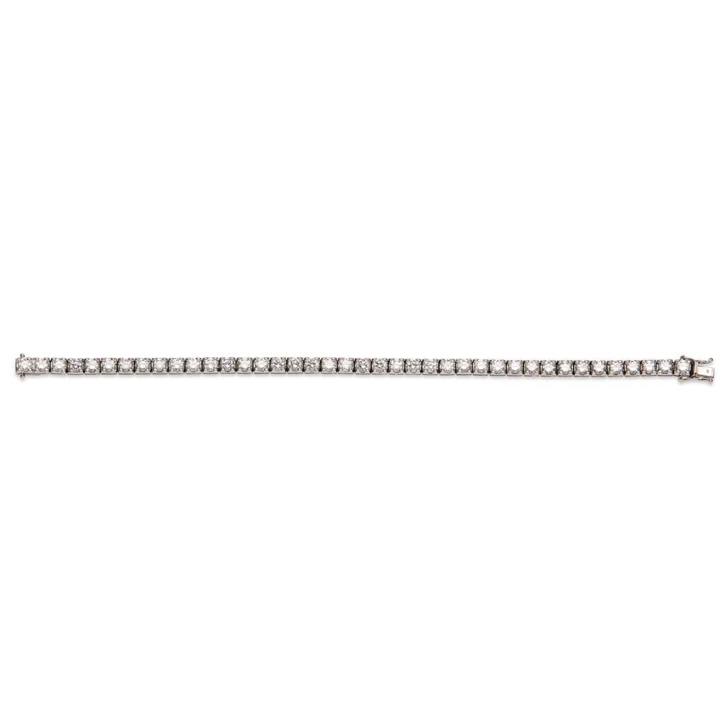 A diamond set line bracelet