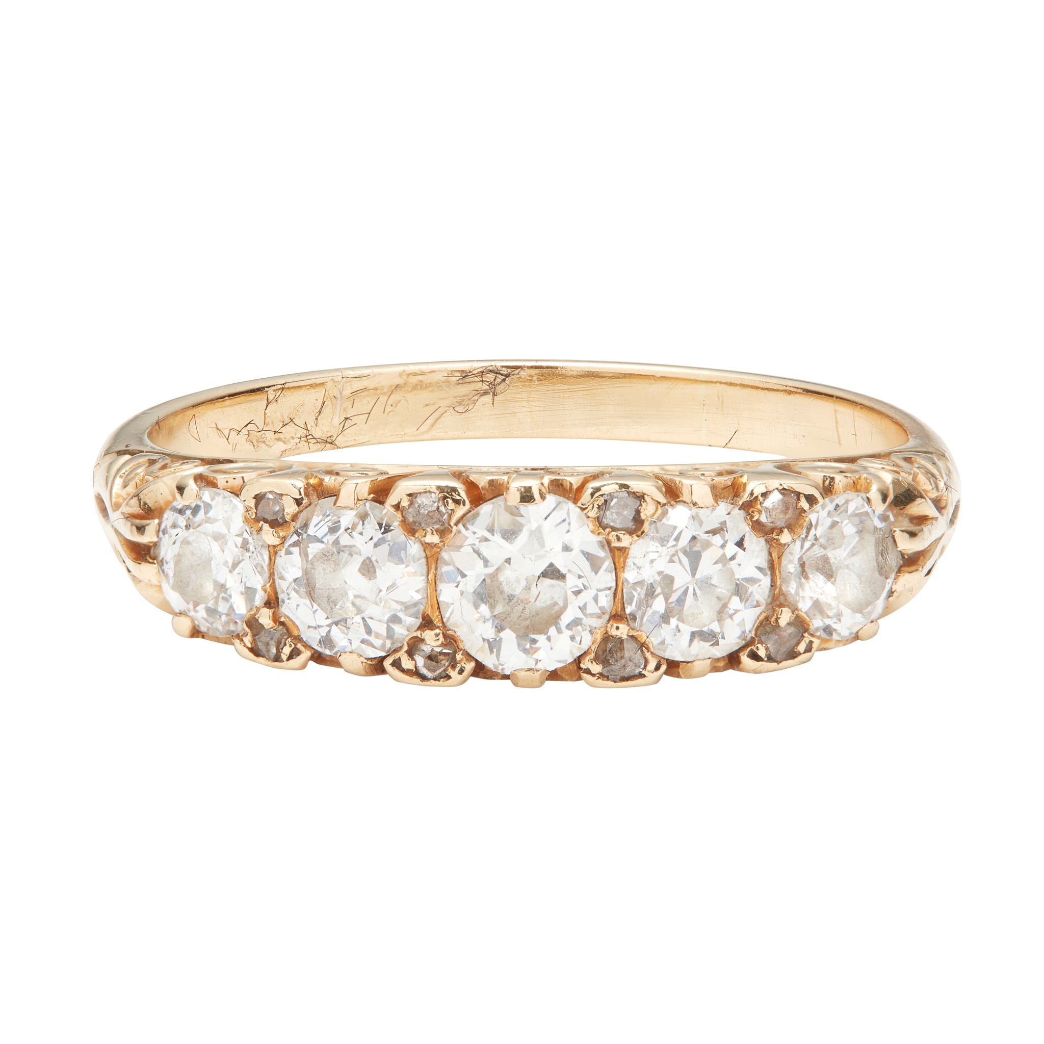 A Victorian five stone diamond ring