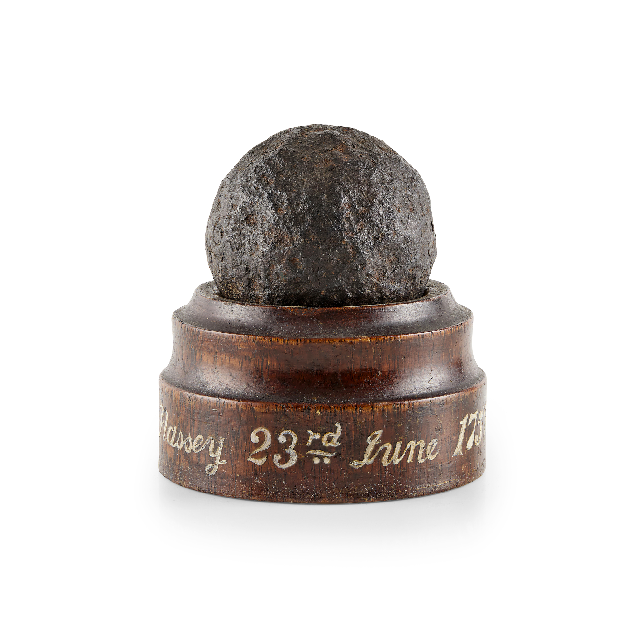 BRITISH EAST INDIA BATTLE OF PLASSEY IRON CANNONBALL